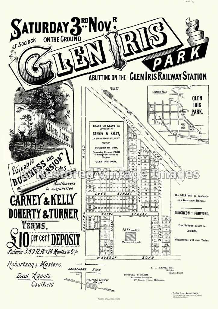 Glen Iris Park 1888 Glen Iris Restored Vintage Images