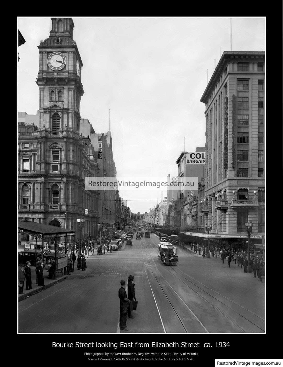 Bourke St Looking East 1934