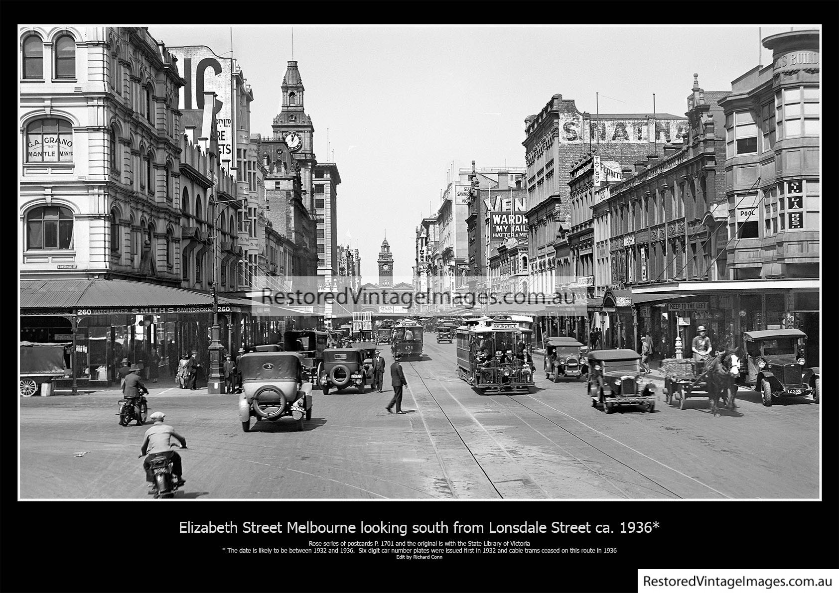 Elizabeth Street Looking South From Lonsdale 1936