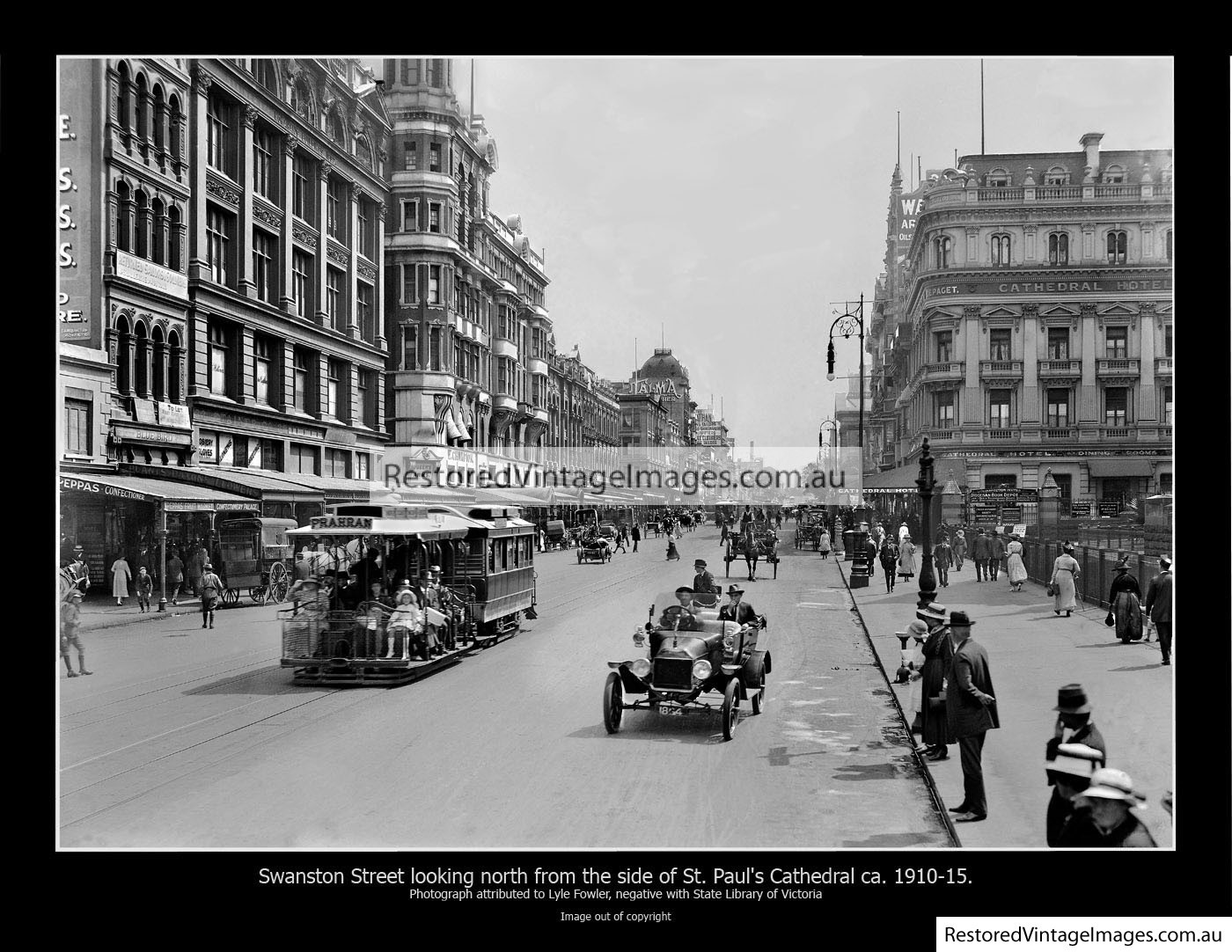 Swanston Street Looking North From St Paul’s 1910-15