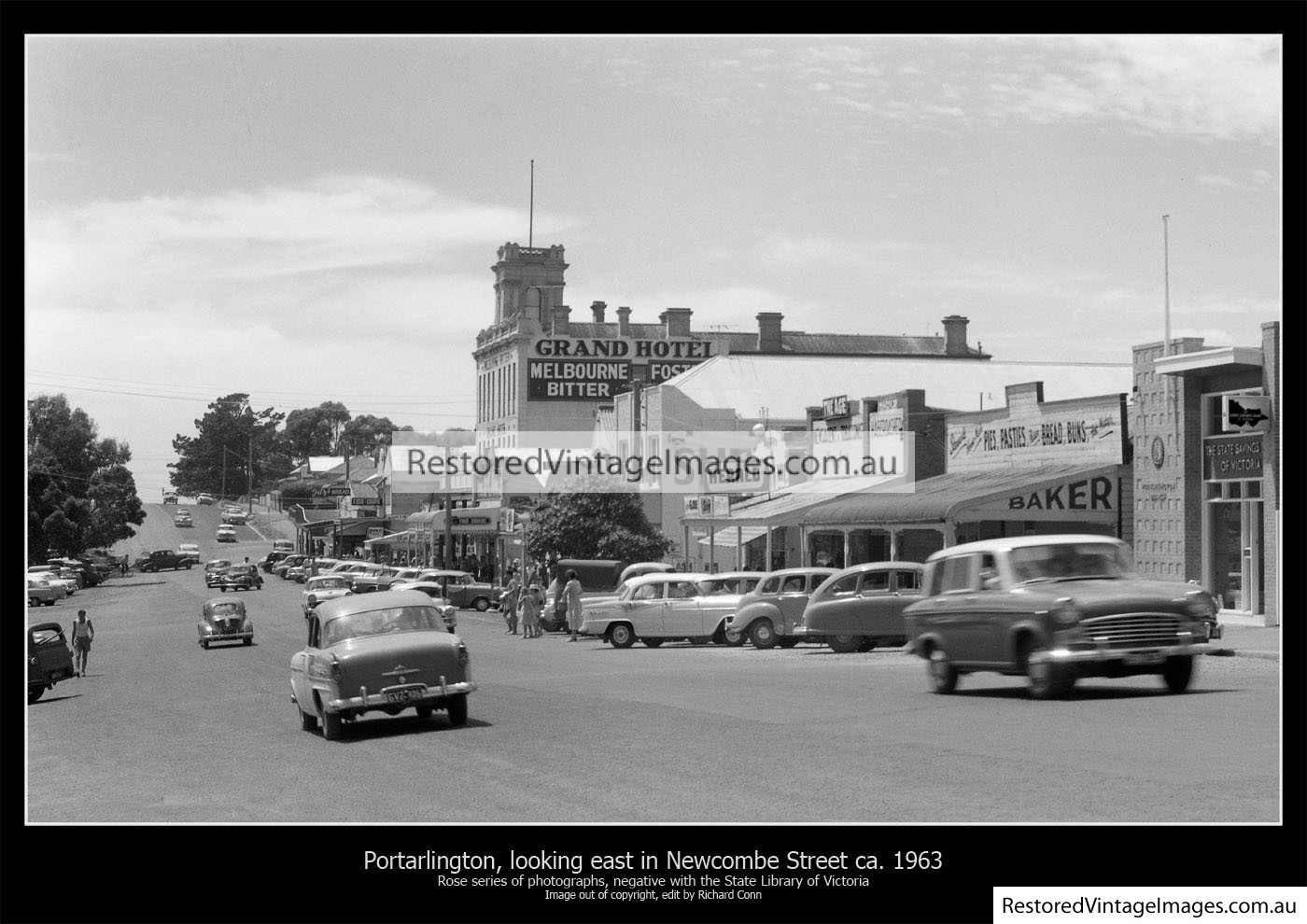 Portarlington, Newcombe St Looking East 1963