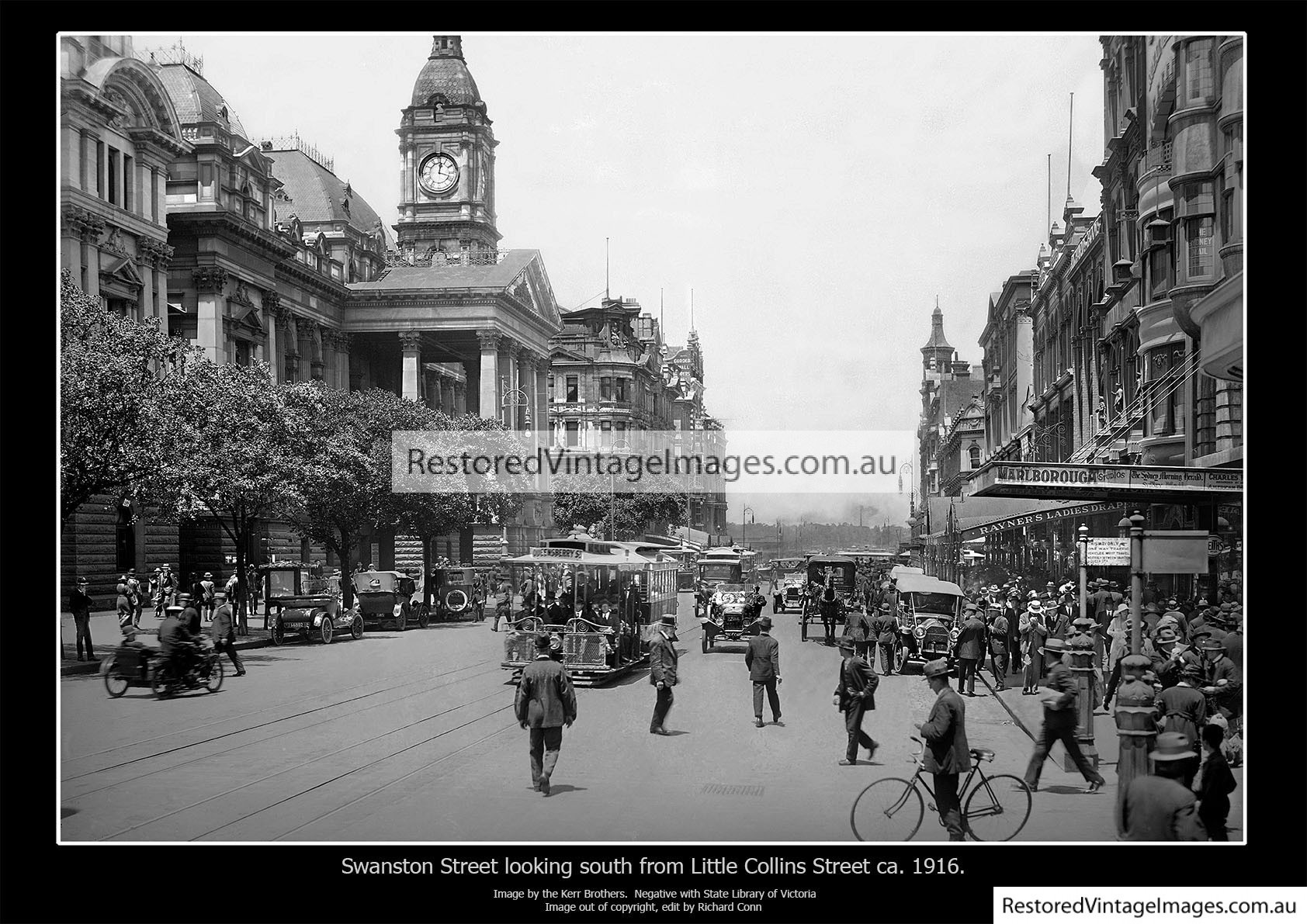 Swanston Street Looking South From Little Collins 1916