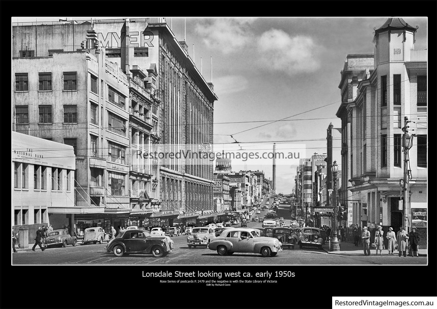 Lonsdale Street Looking West Early 1950s