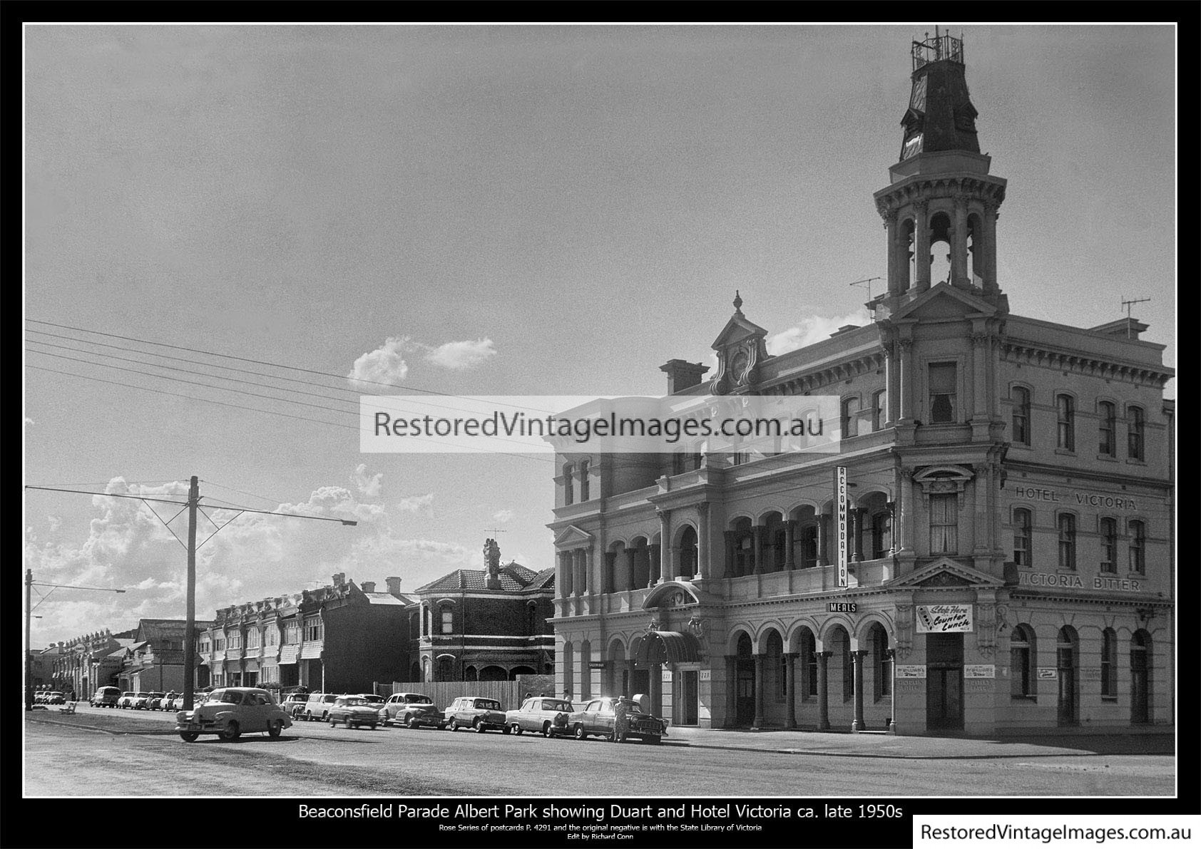 Albert Park Victoria Hotel And Duart Late 1950s