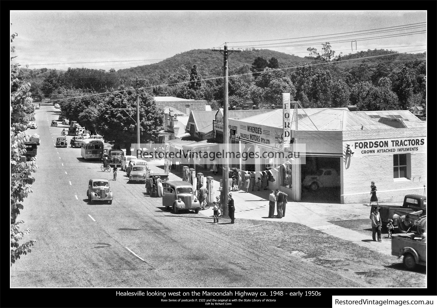 Healesville Rose Looking West On Main St 1940s
