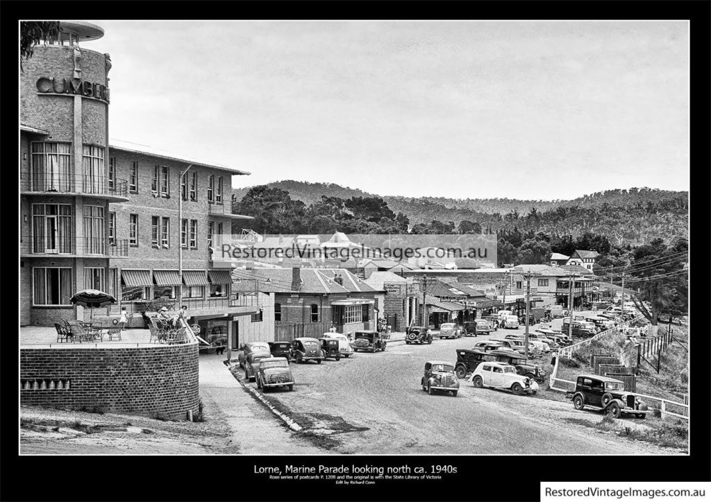 Lorne Marine Parade 1940s Restored Vintage Images