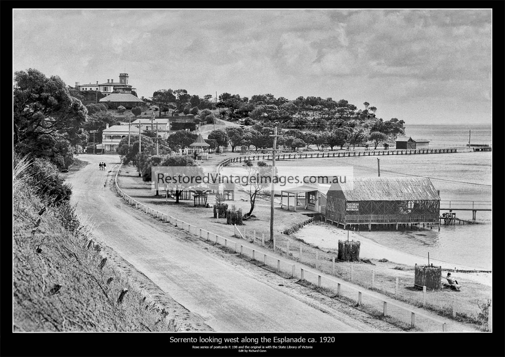 Sorrento Looking West Along The Esplanade Ca. 1920s