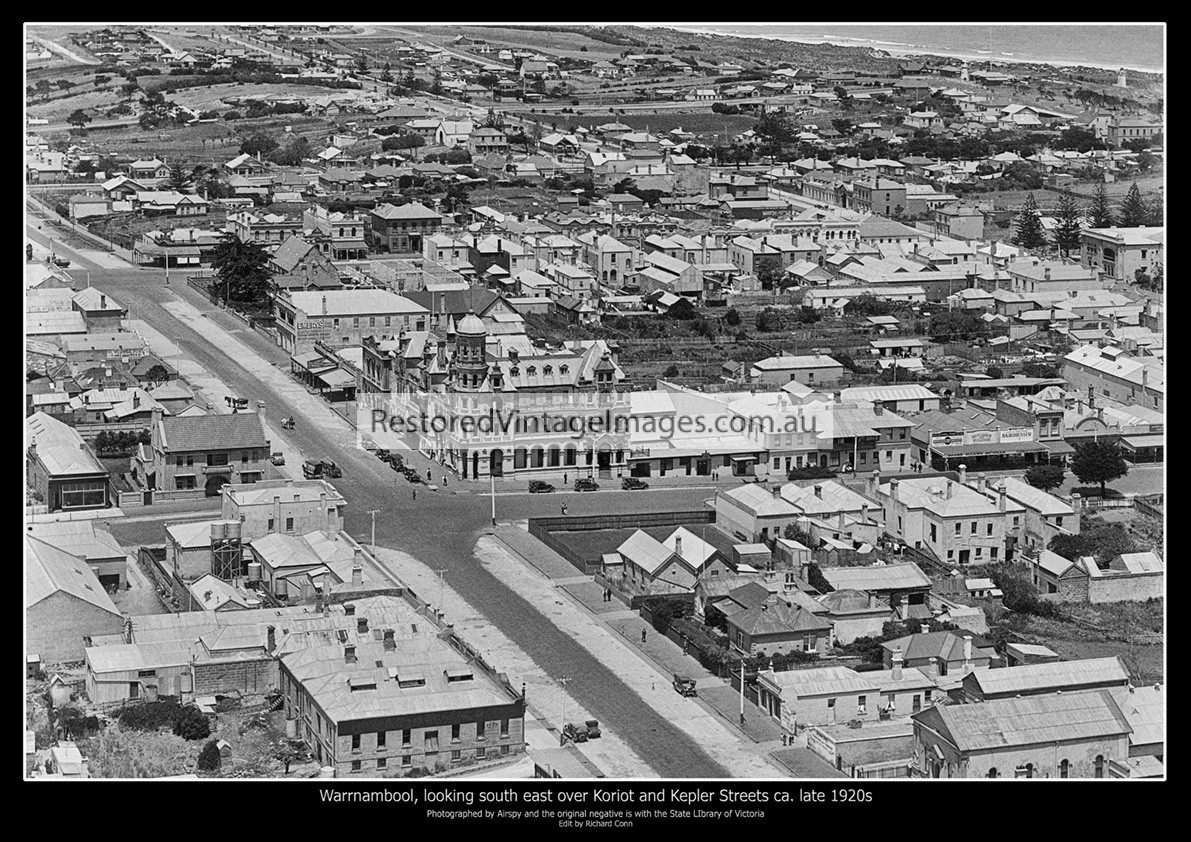 Warrnambool, Looking South East Over Koriot And Kepler Streets Ca. Late 1920s