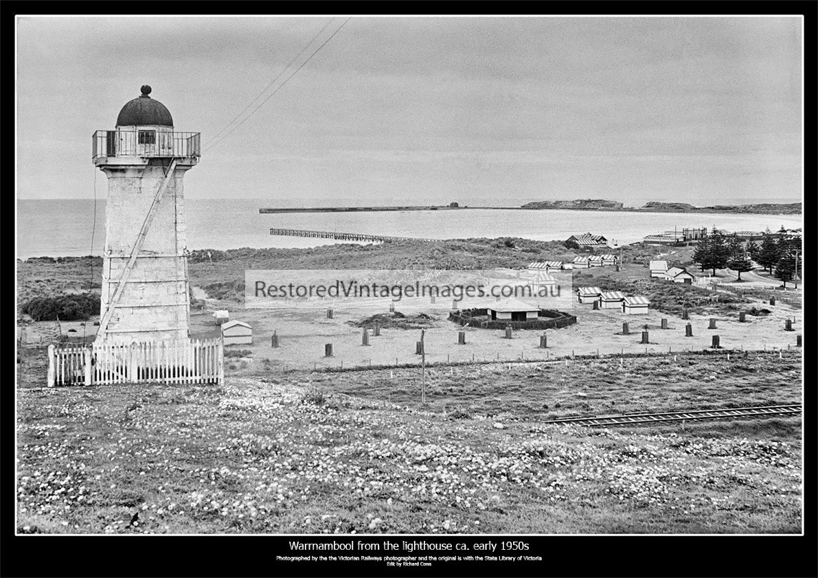Warrnambool – Looking Out To Sea By The Lighthouse Ca, Early 1950s