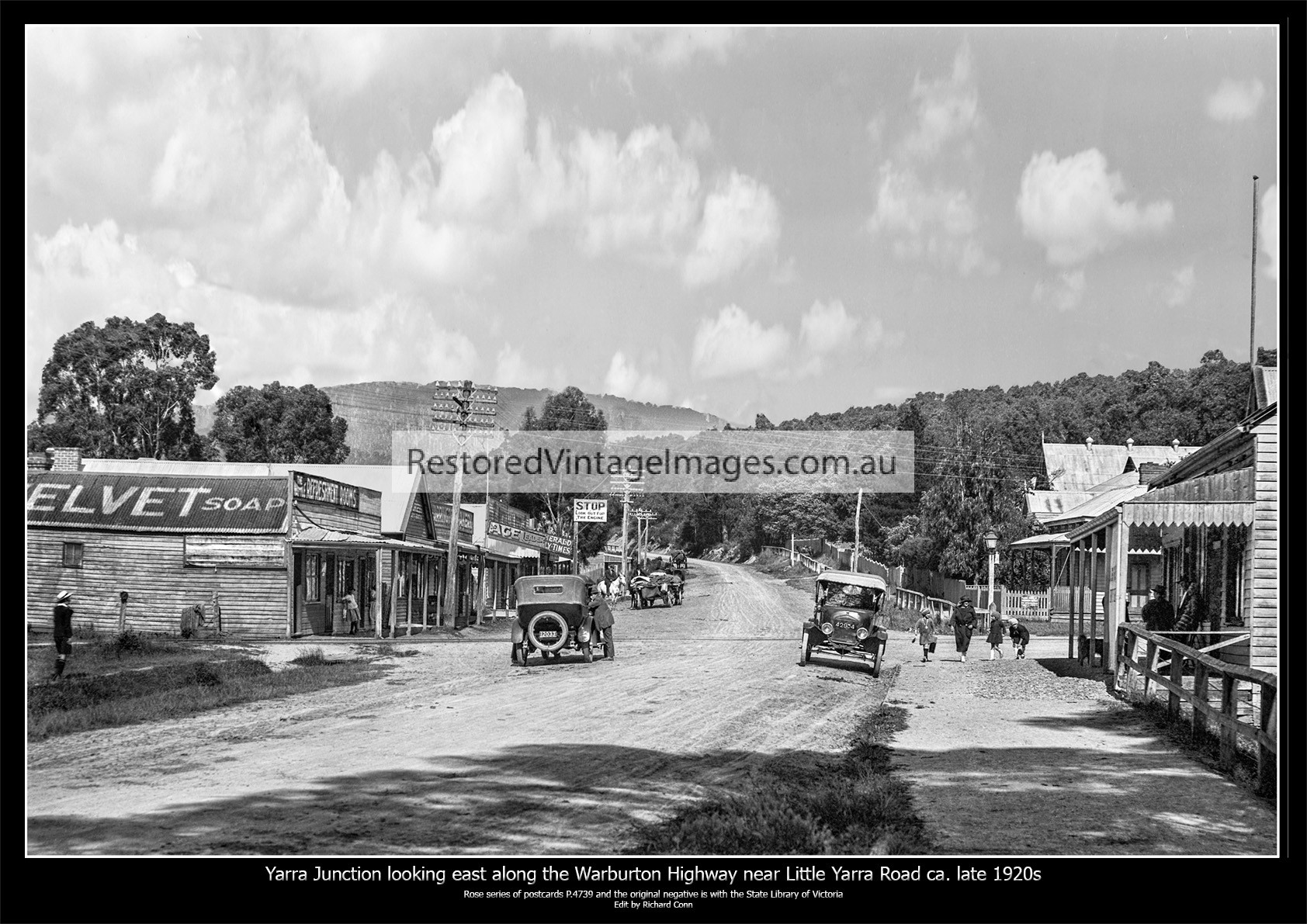 Yarra Junction Looking East Along The Warburton Highway Near Little Yarra Road Ca. Late 1920s