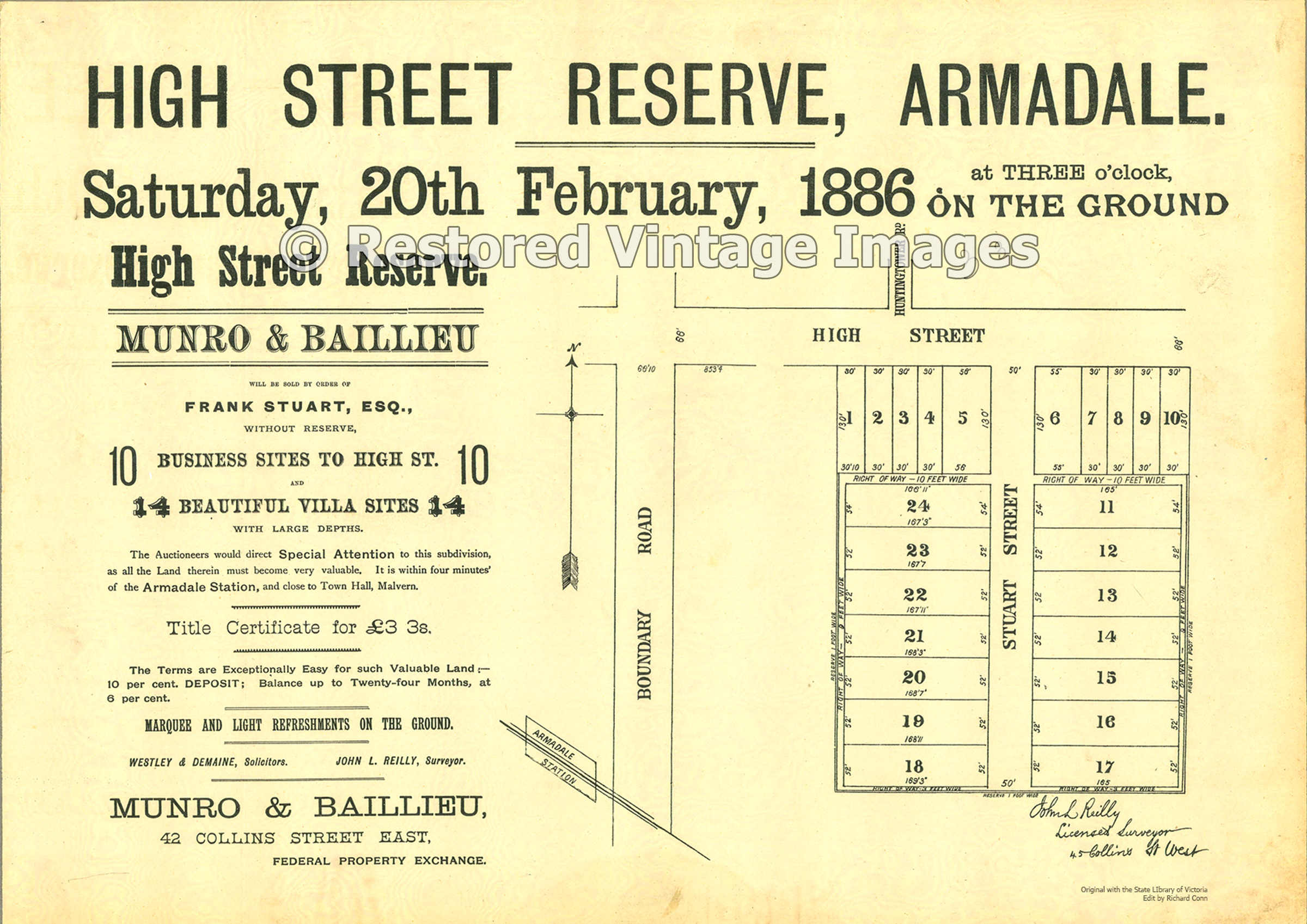 High Street Reserve 20th February 1886 – Armadale