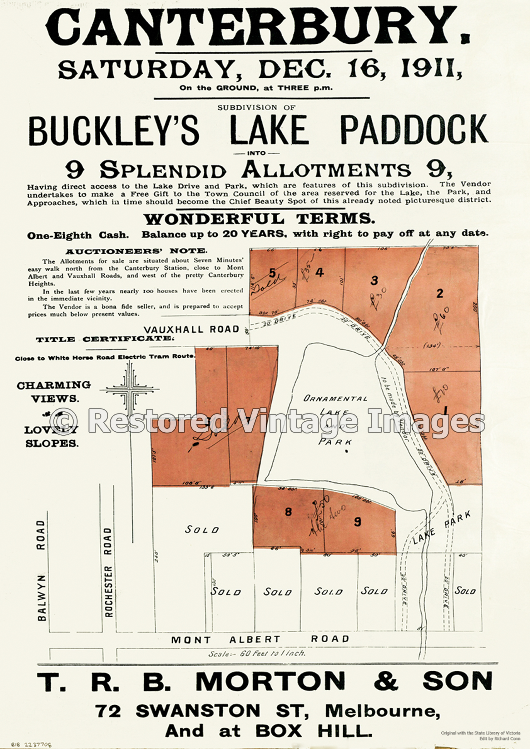 Buckley’s Lake Paddock 16th December 1911 – Balwyn