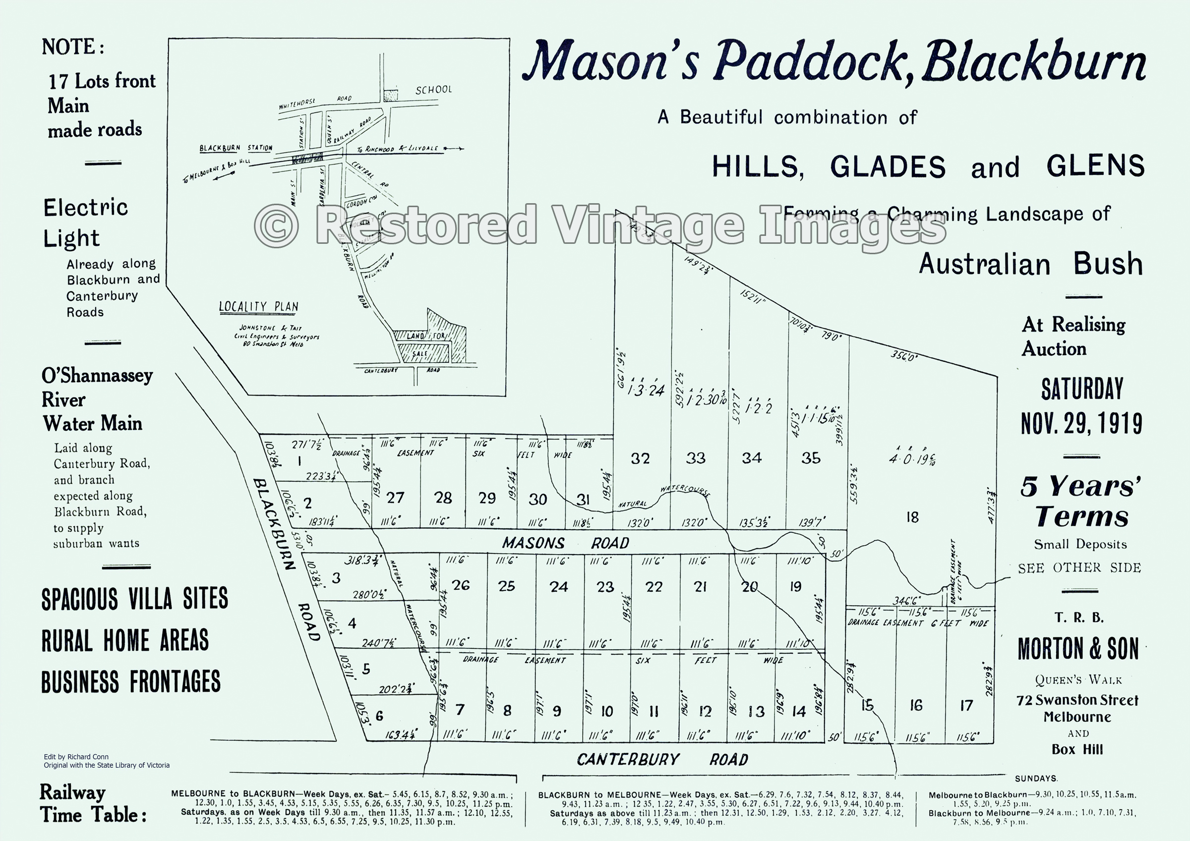 Mason’s Paddock 29th November 1919 – Blackburn