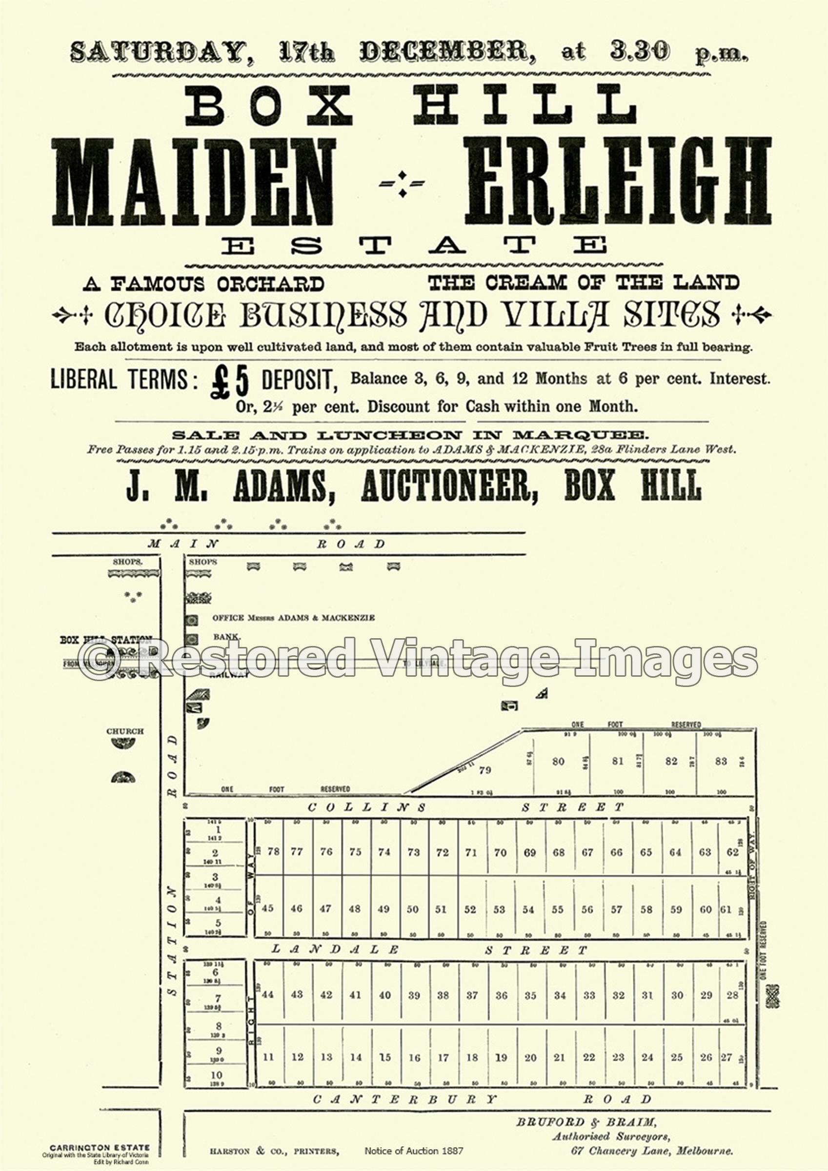 Maiden Erleigh Estate 17th December 1887 – Box Hill
