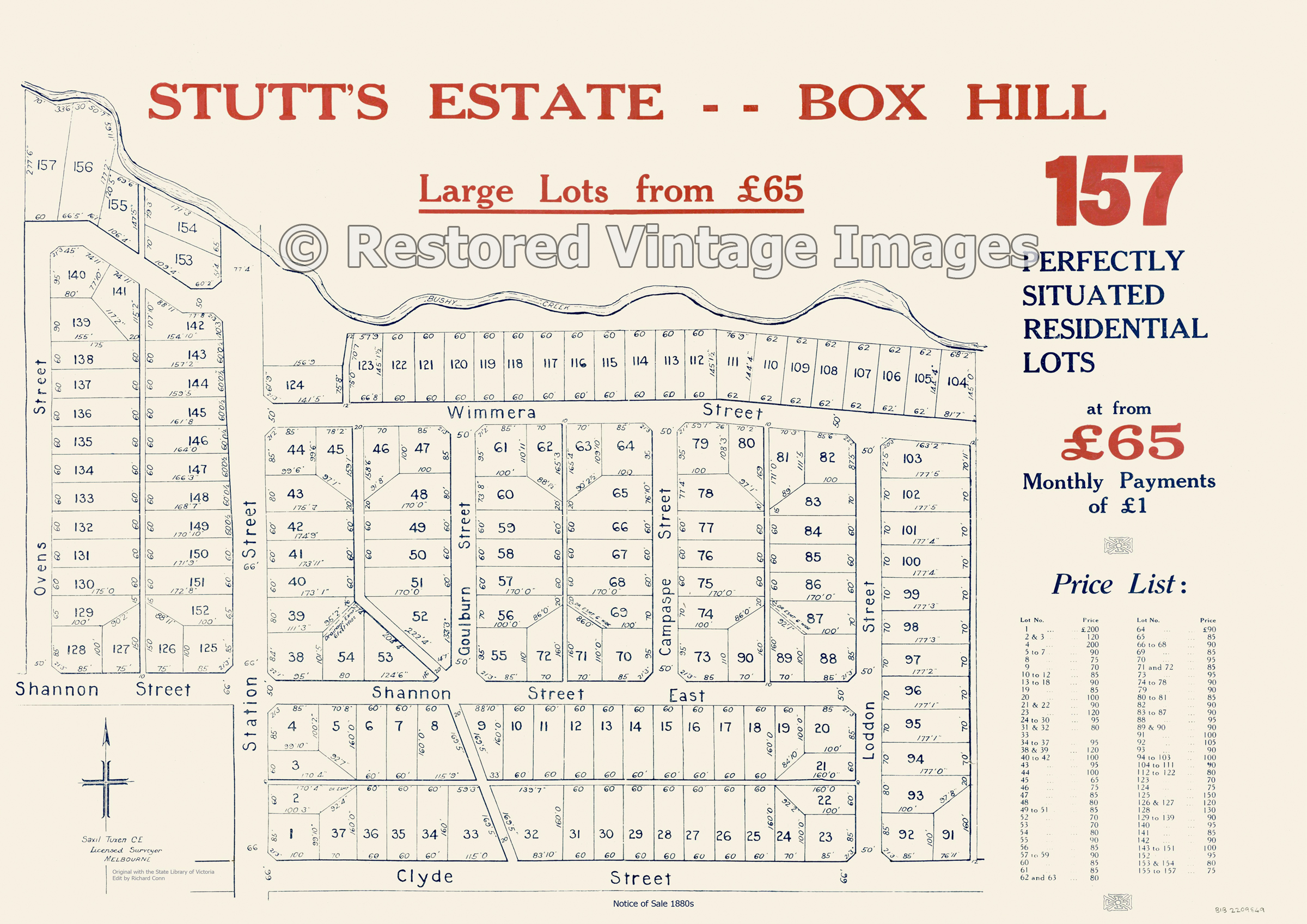 Stutt’s Estate – – Box Hill 1880s – Box Hill North