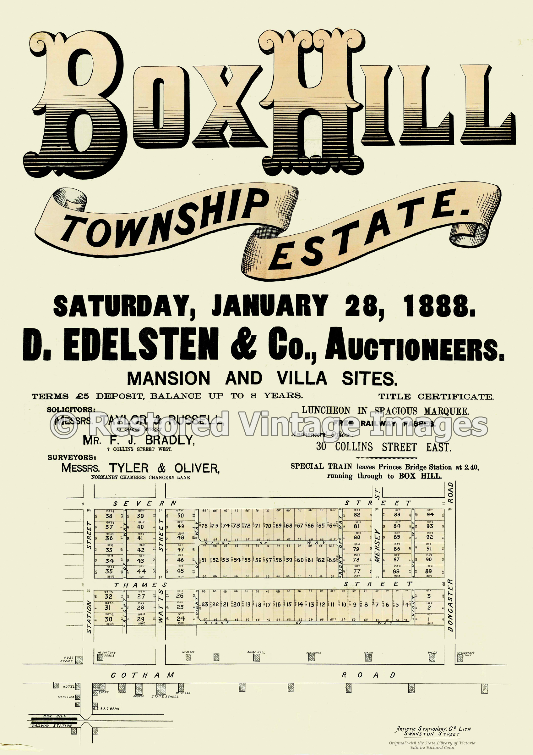 Box Hill Township Estate 28th January 1888 – Box Hill