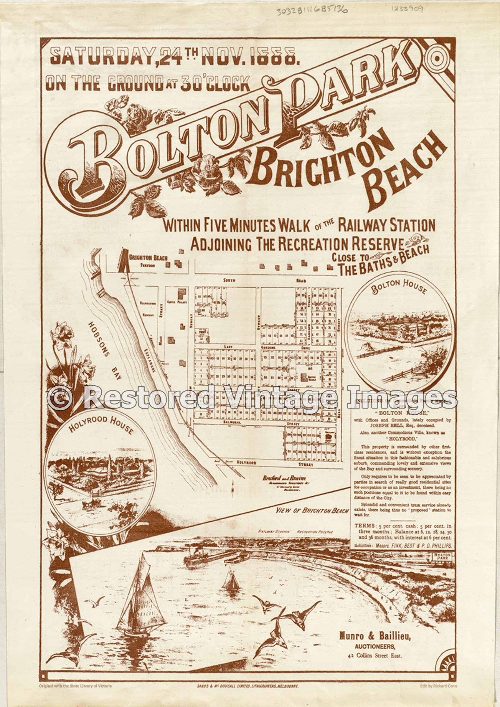 Bolton Park Brighton Beach 24th November 1888 – Hampton