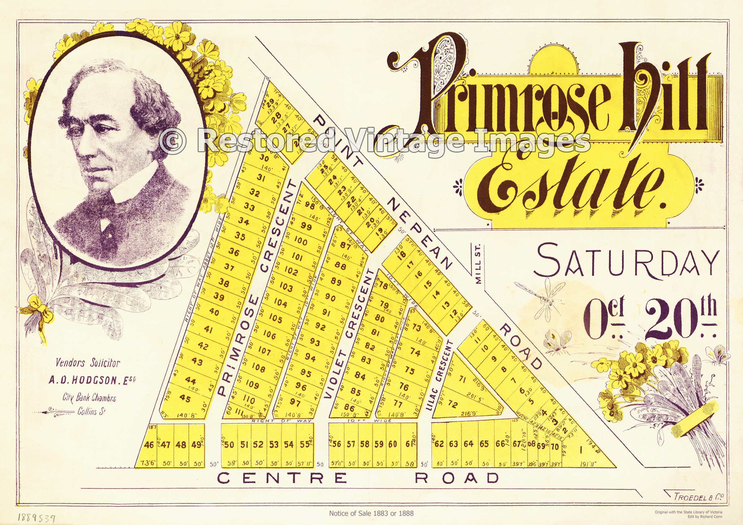 Primrose Hill Estate 20th October 1888 – Brighton East