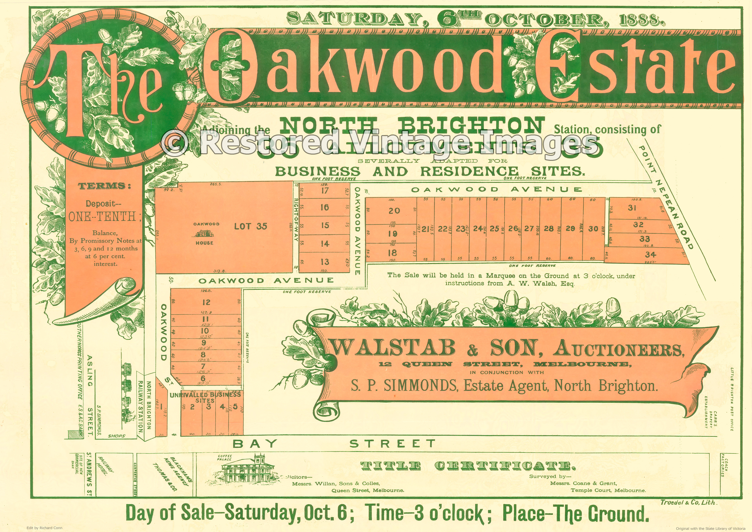 The Oakwood Estate 6th Of October 1888 – Brighton