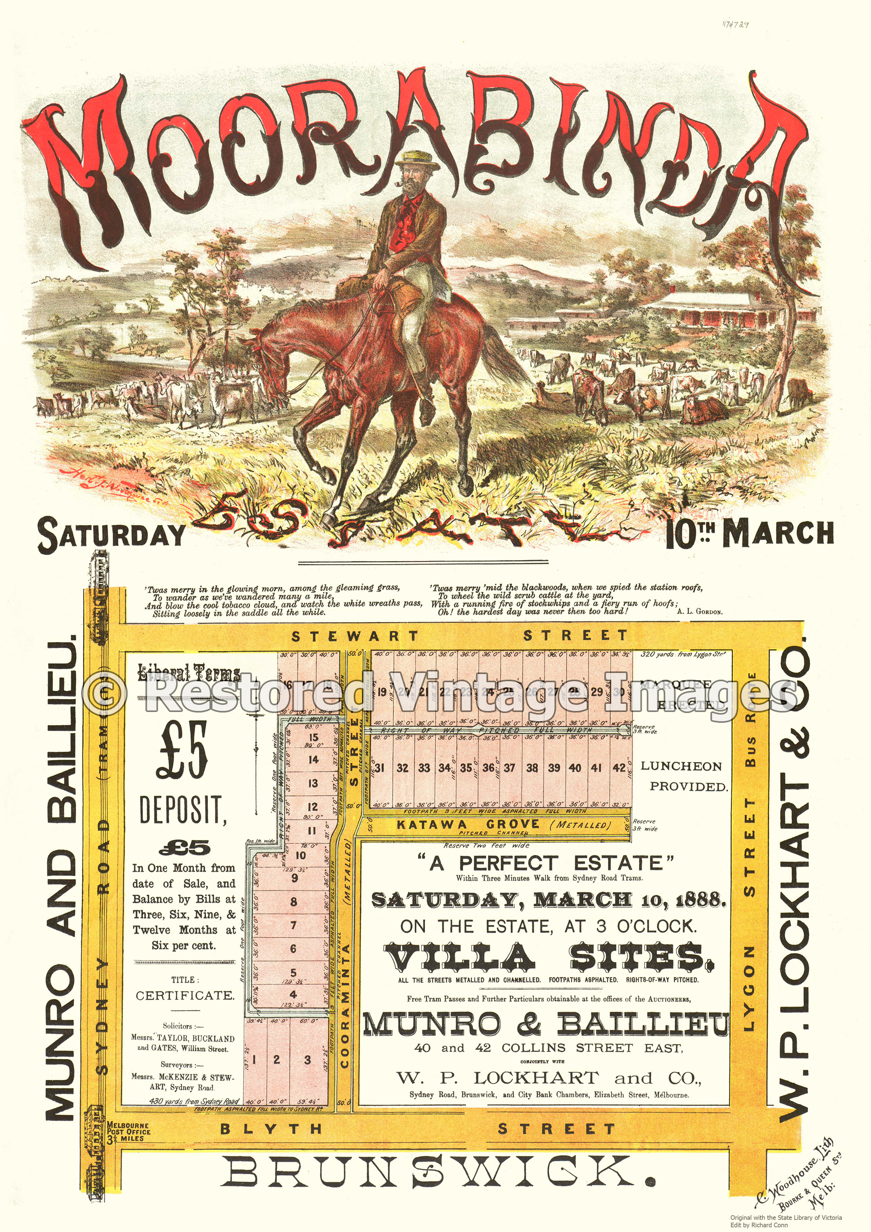 Moorabinda Estate 10th March 1888 – Brunswick
