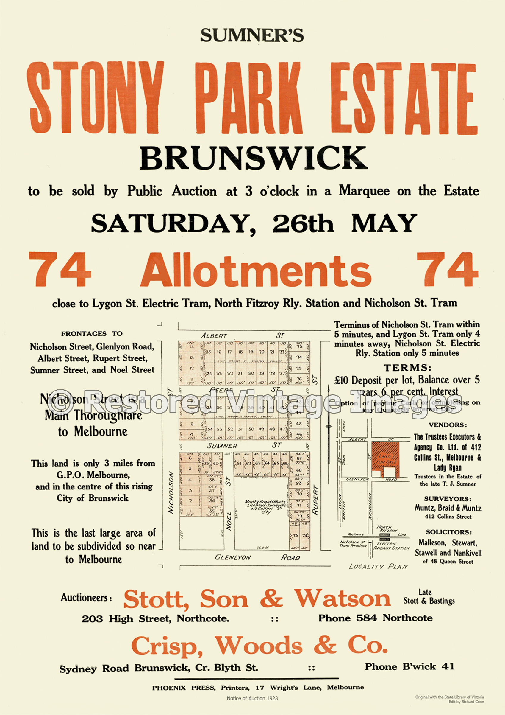 Stony Park Estate 26th May 1923 – Brunswick East