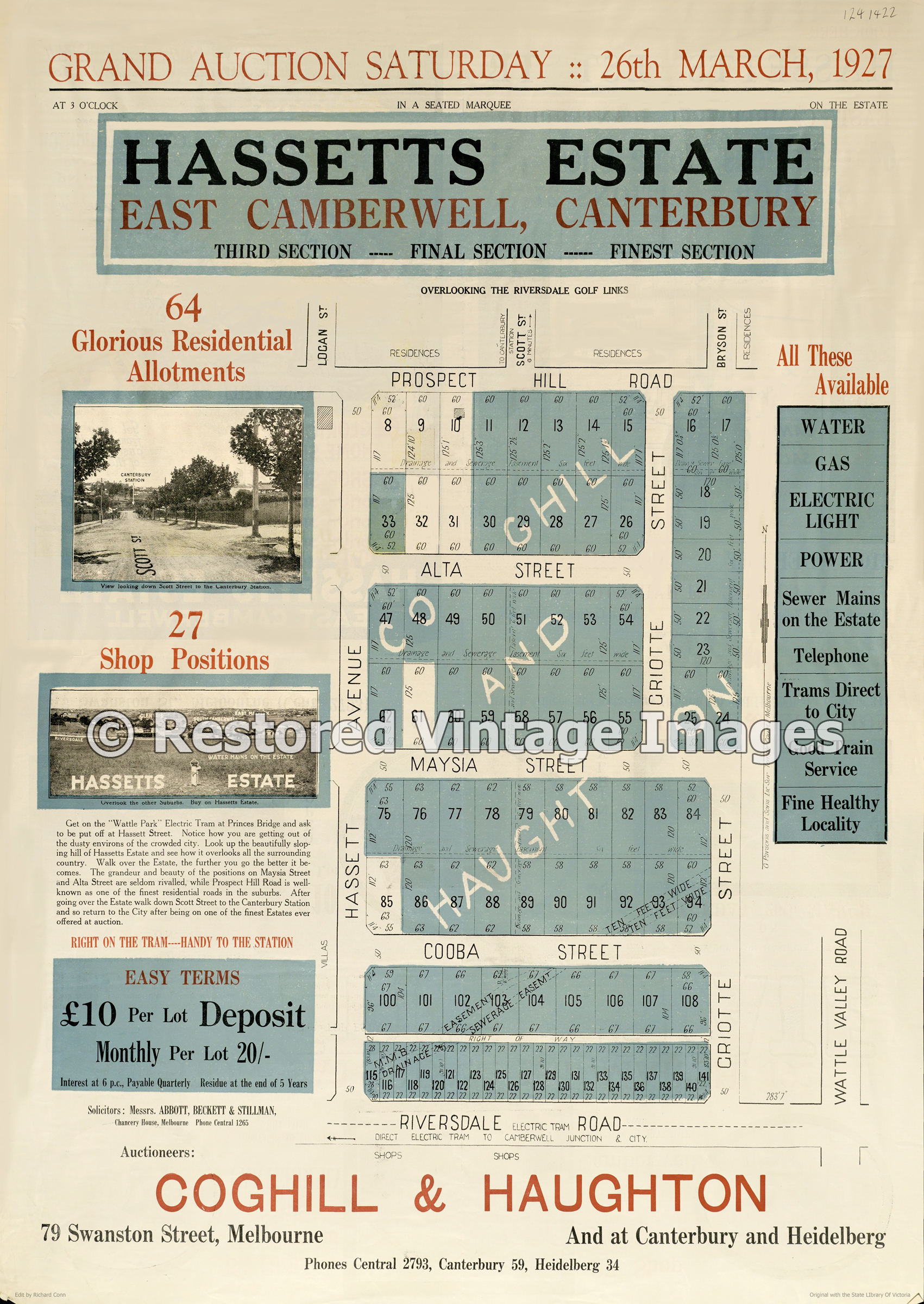 Hassetts Estate 26th March 1927 – Camberwell