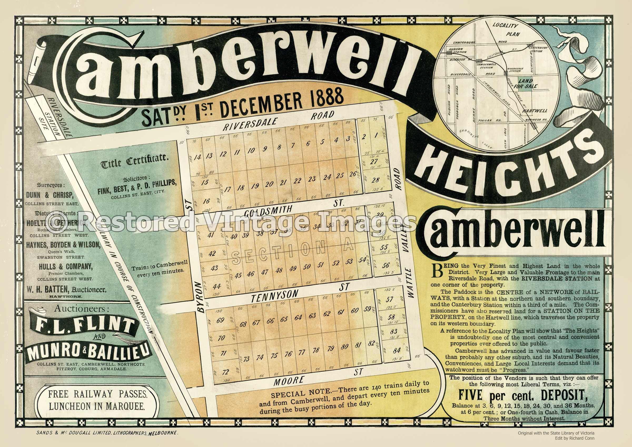 Camberwell Heights 1st December 1888 – Camberwell