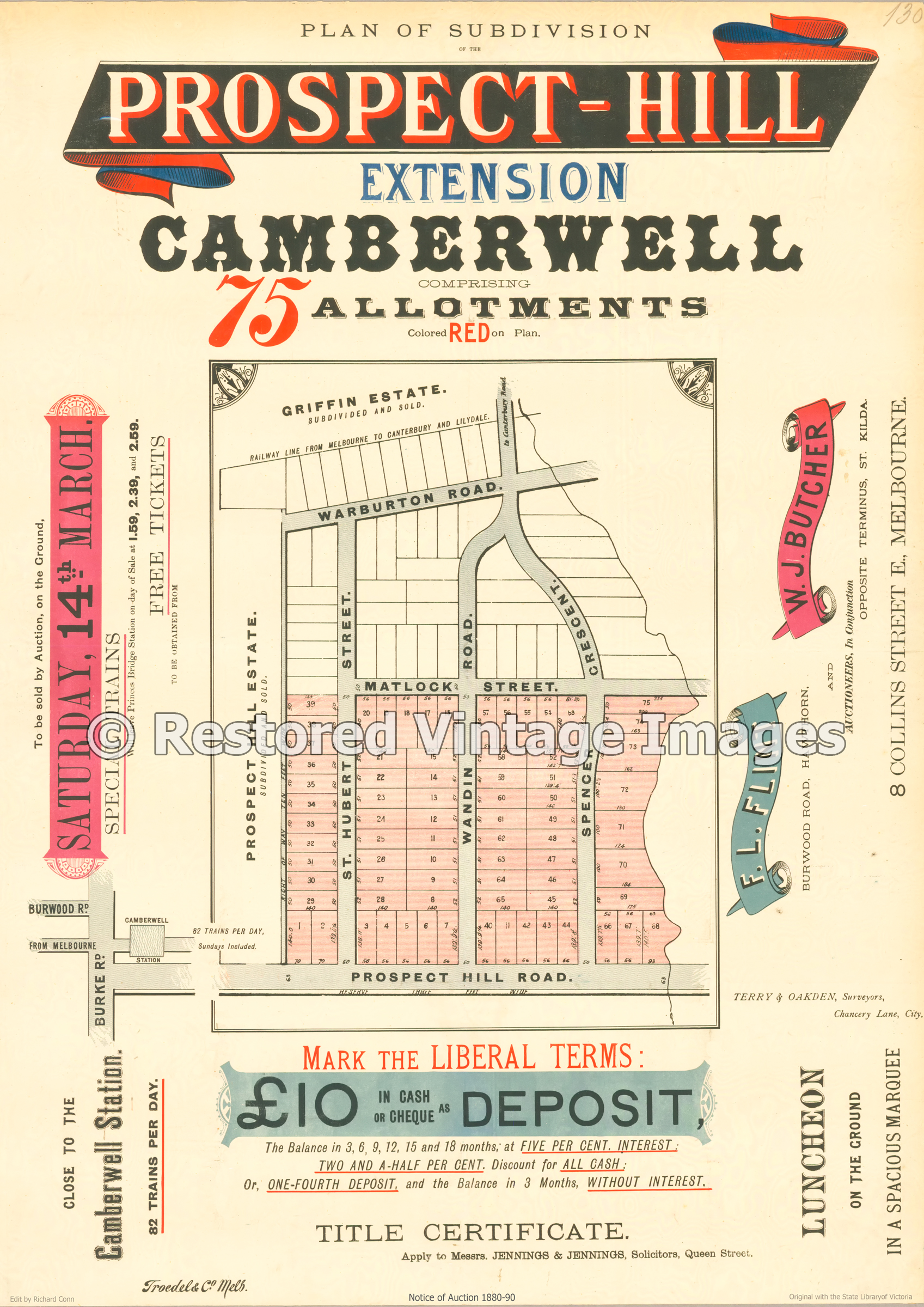 Prospect-Hill Extension First Sale 1885 – Camberwell