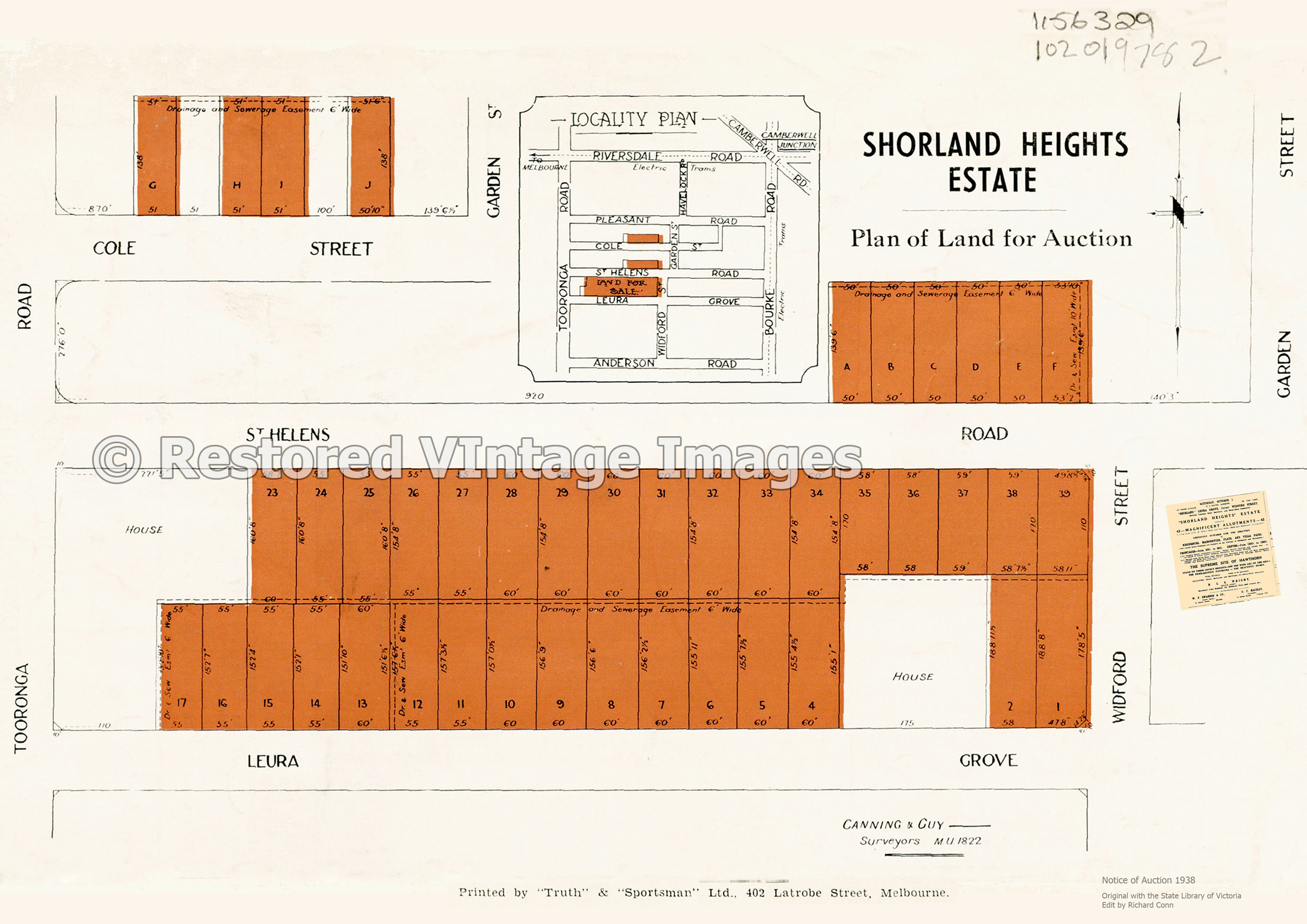 Shorland Heights Estate 1938 – Hawthorn East