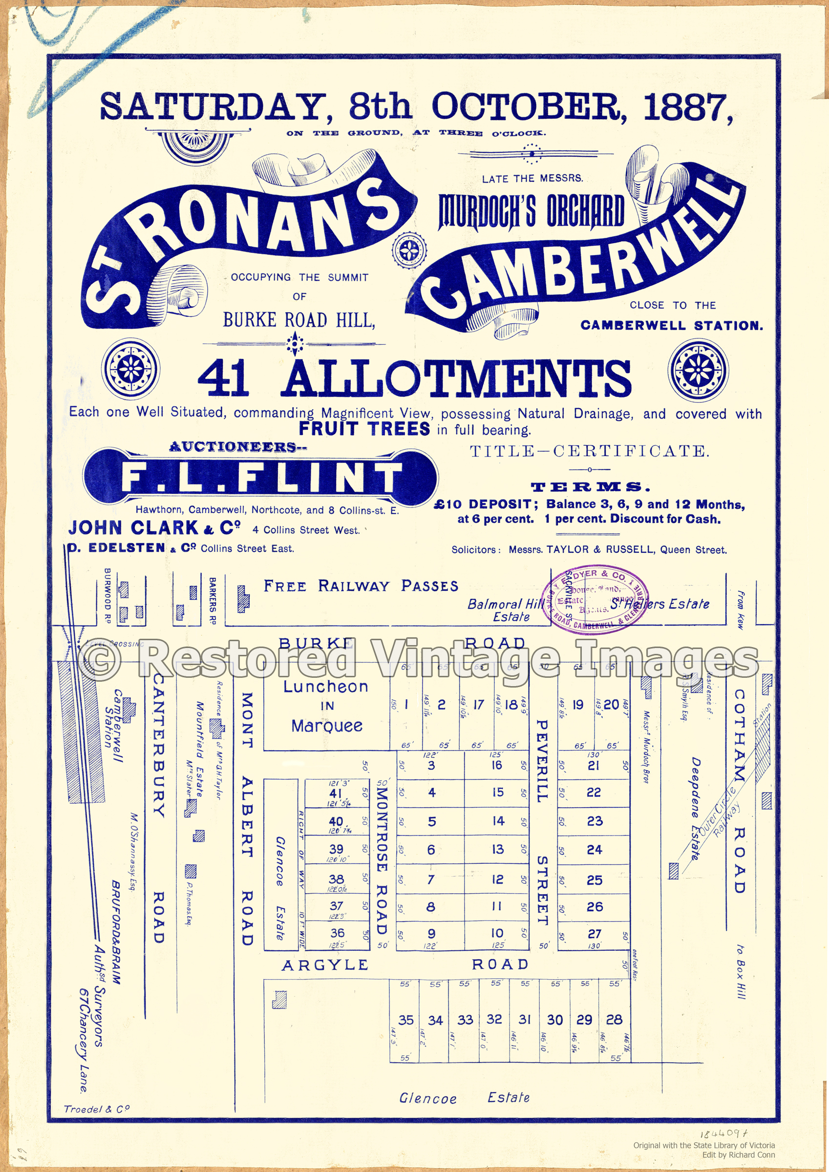 St Ronans Estate 1887 – Camberwell