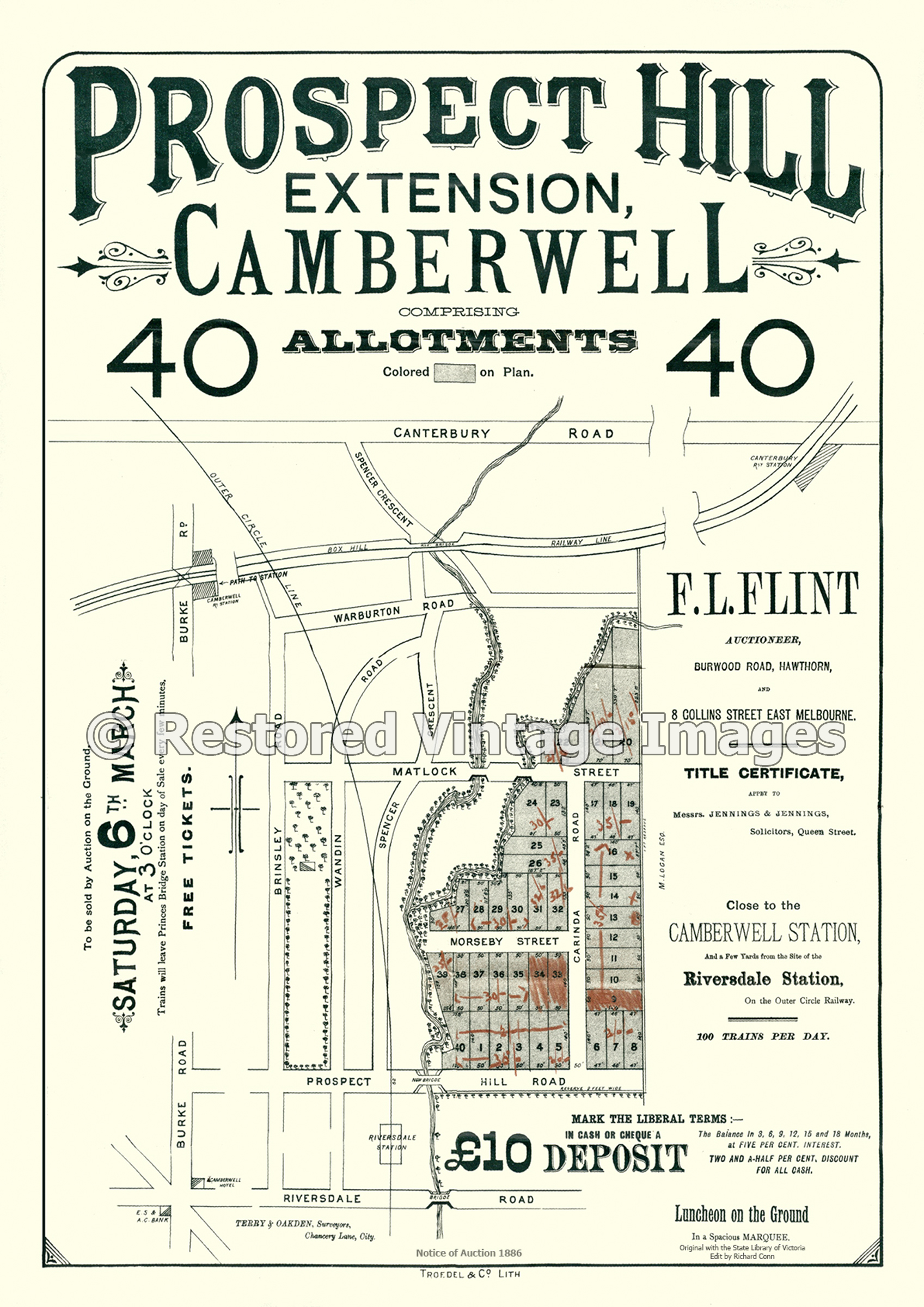 Prospect Hill Extension Camberwell 1886 – Canterbury/Camberwell