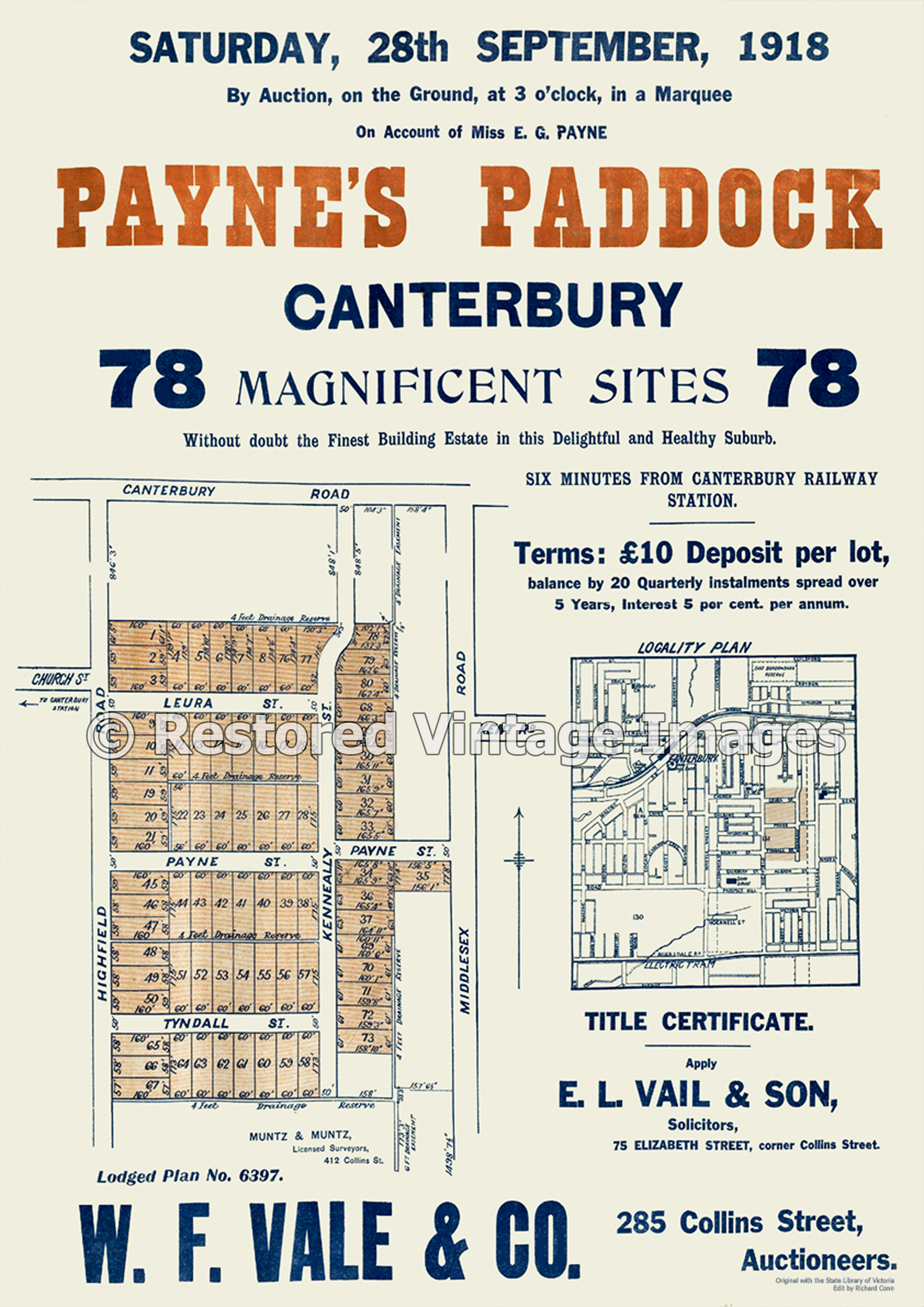 Payne’s Paddock Canterbury 1918 – Surrey Hills