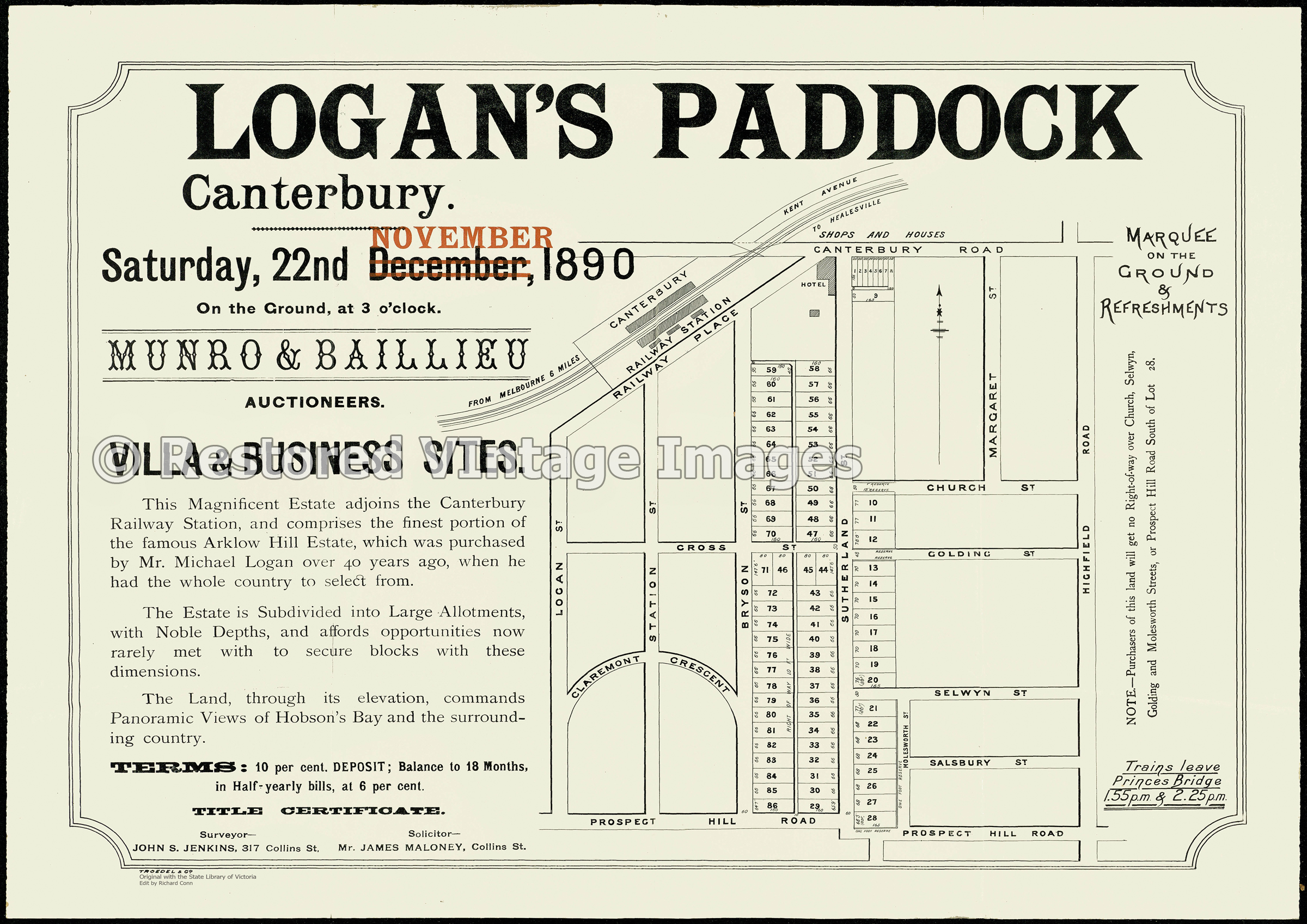 Logan’s Paddock 1890  – Canterbury