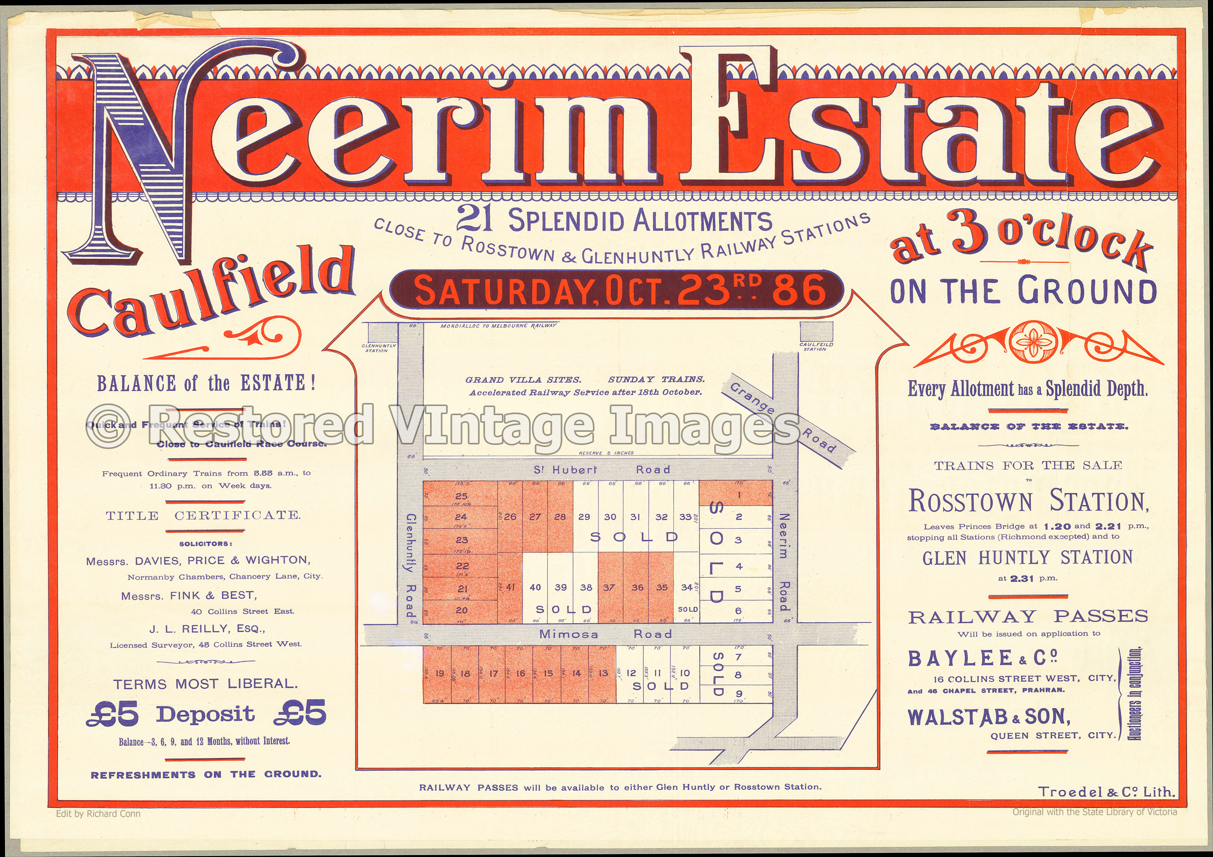 Neerim Estate 23rd October 1886 – Carnegie