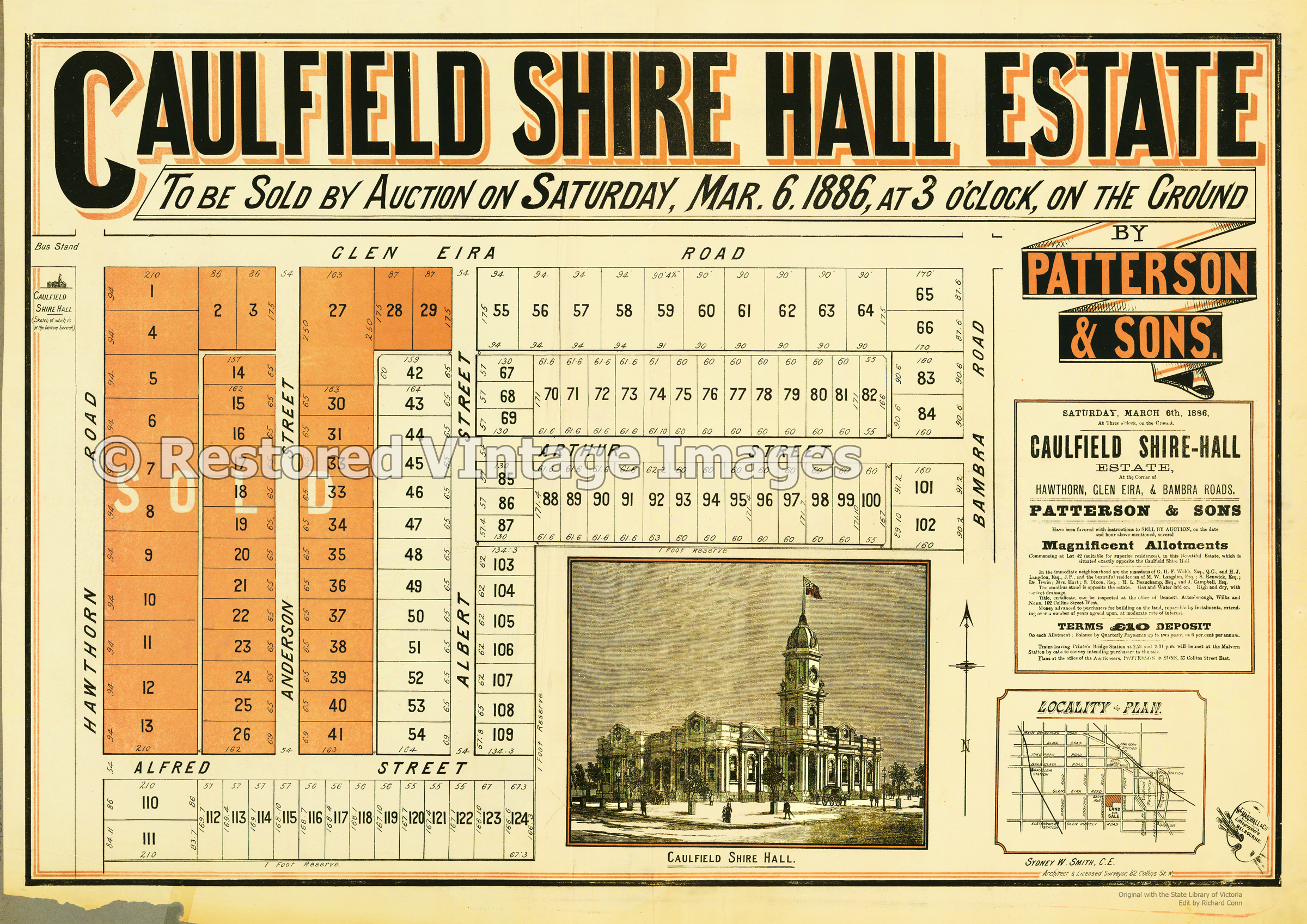 Caulfield Shire Hall Estate 1886 – Caulfield North