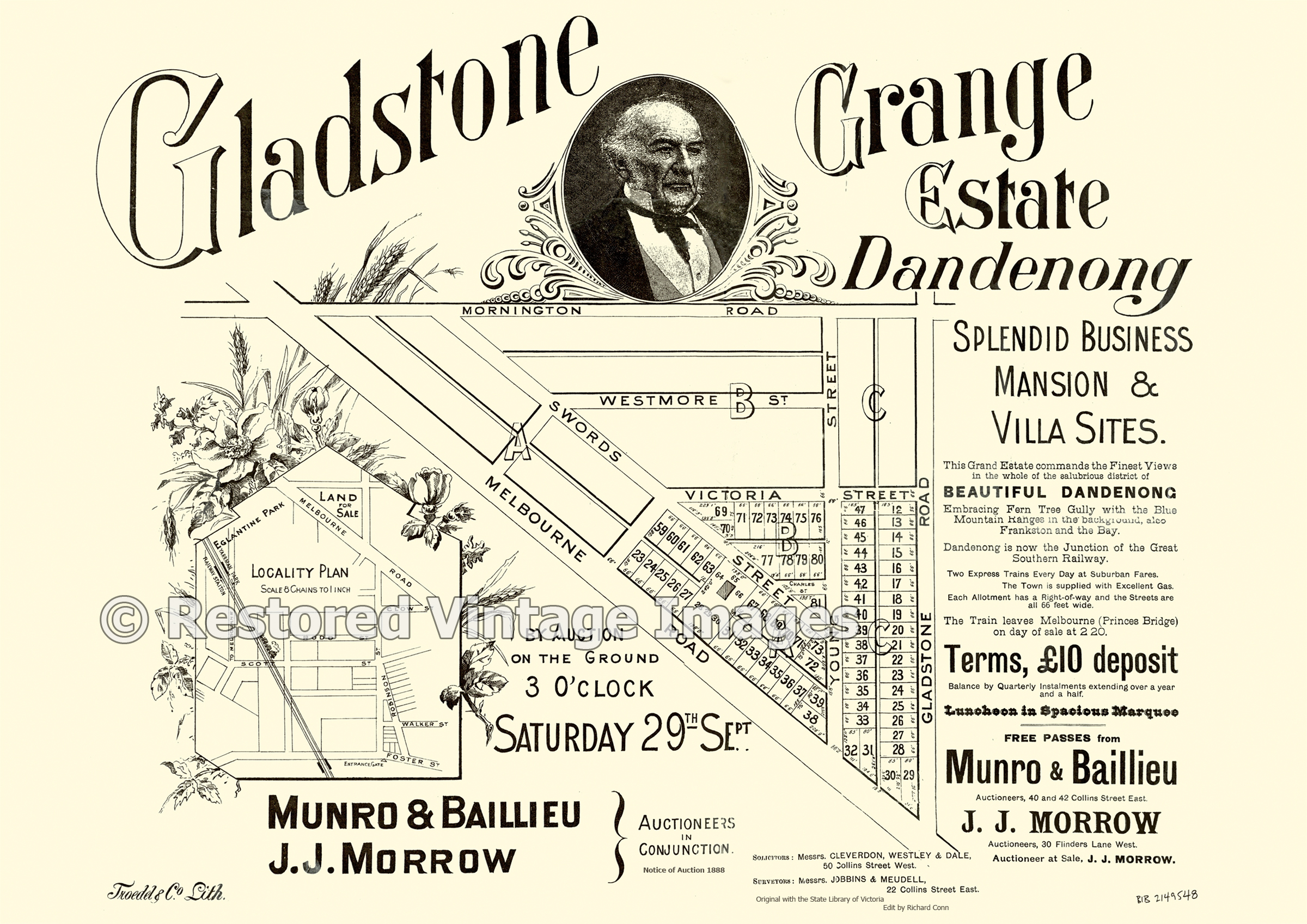 Gladstone Grange Estate 1888 – Dandenong