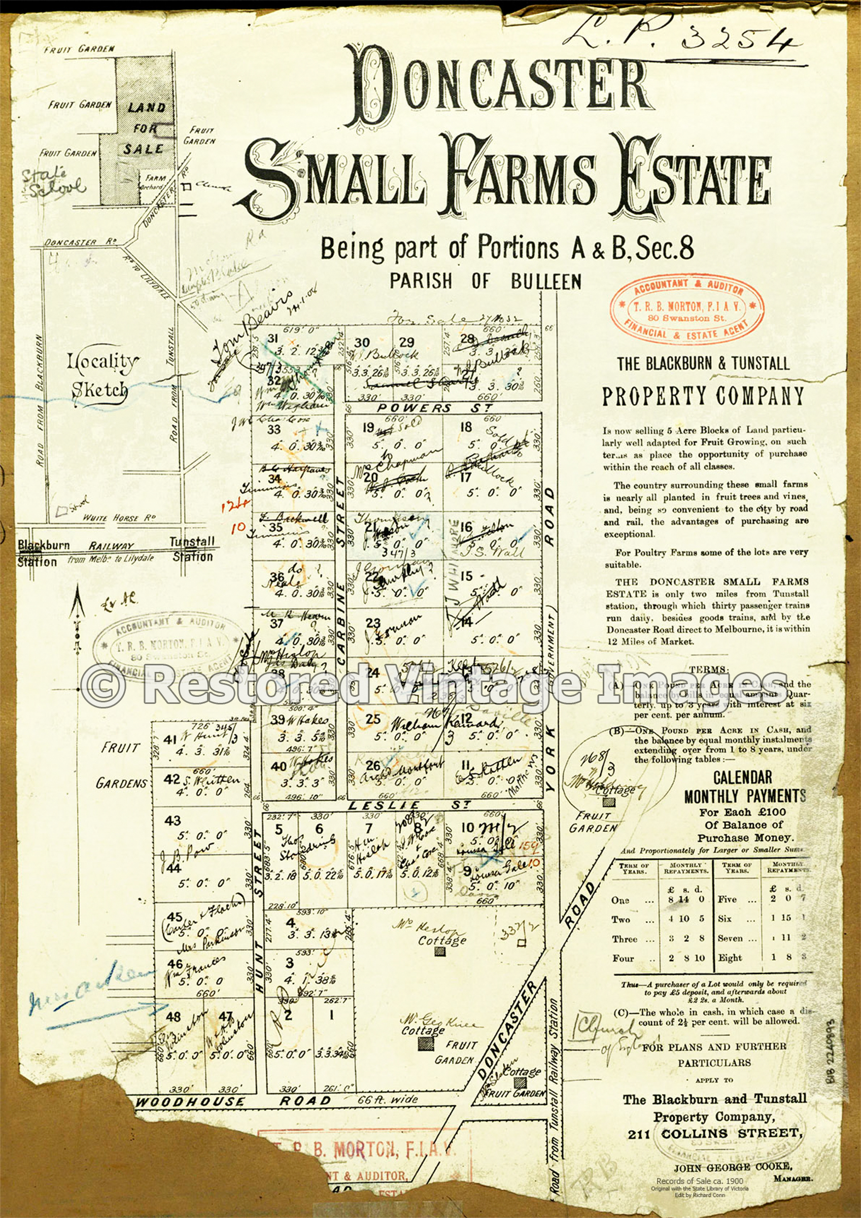 Doncaster Small Farms Estate 1891 – 1900