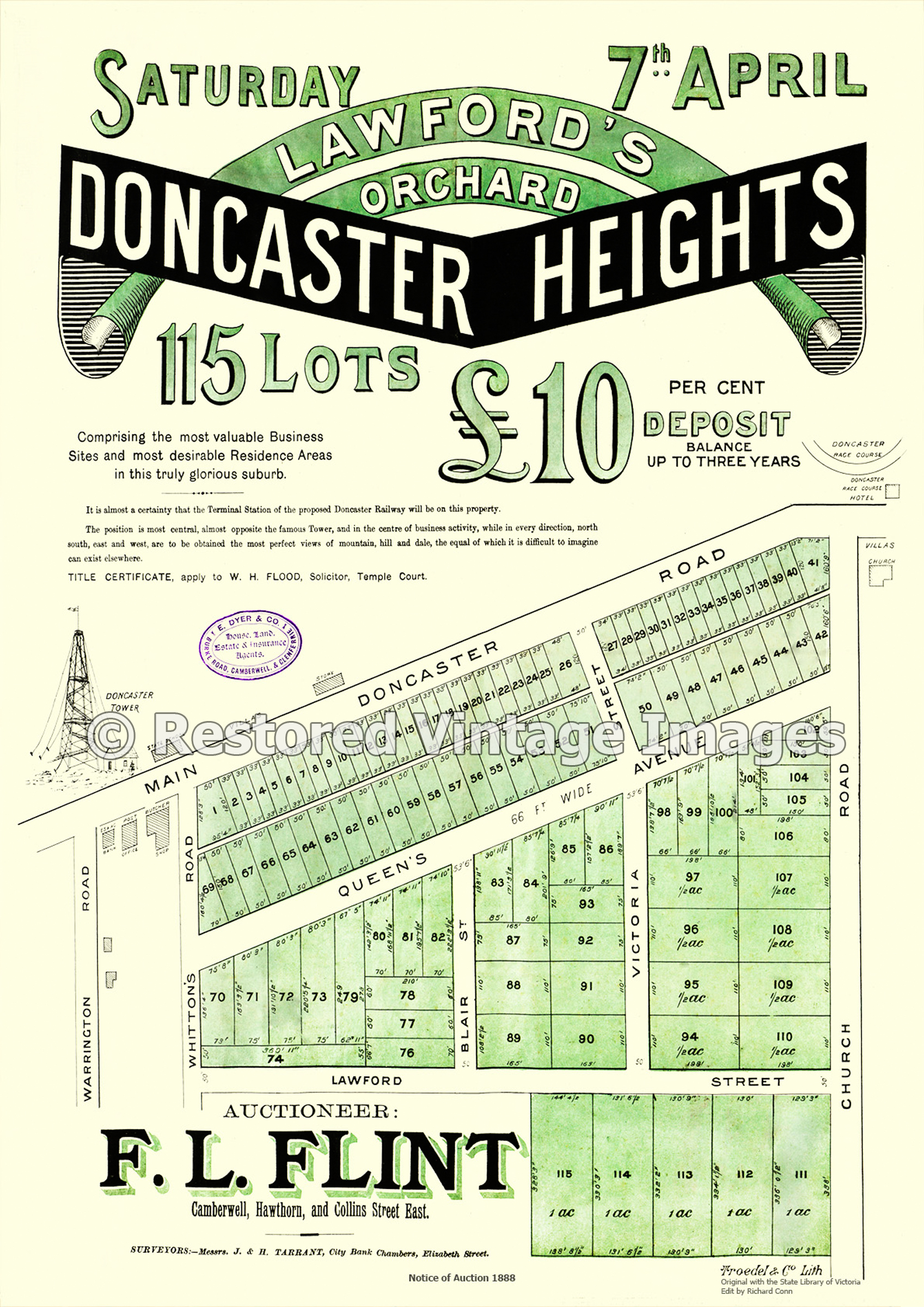 Doncaster Heights Lawford’s Orchard 1888 – Doncaster