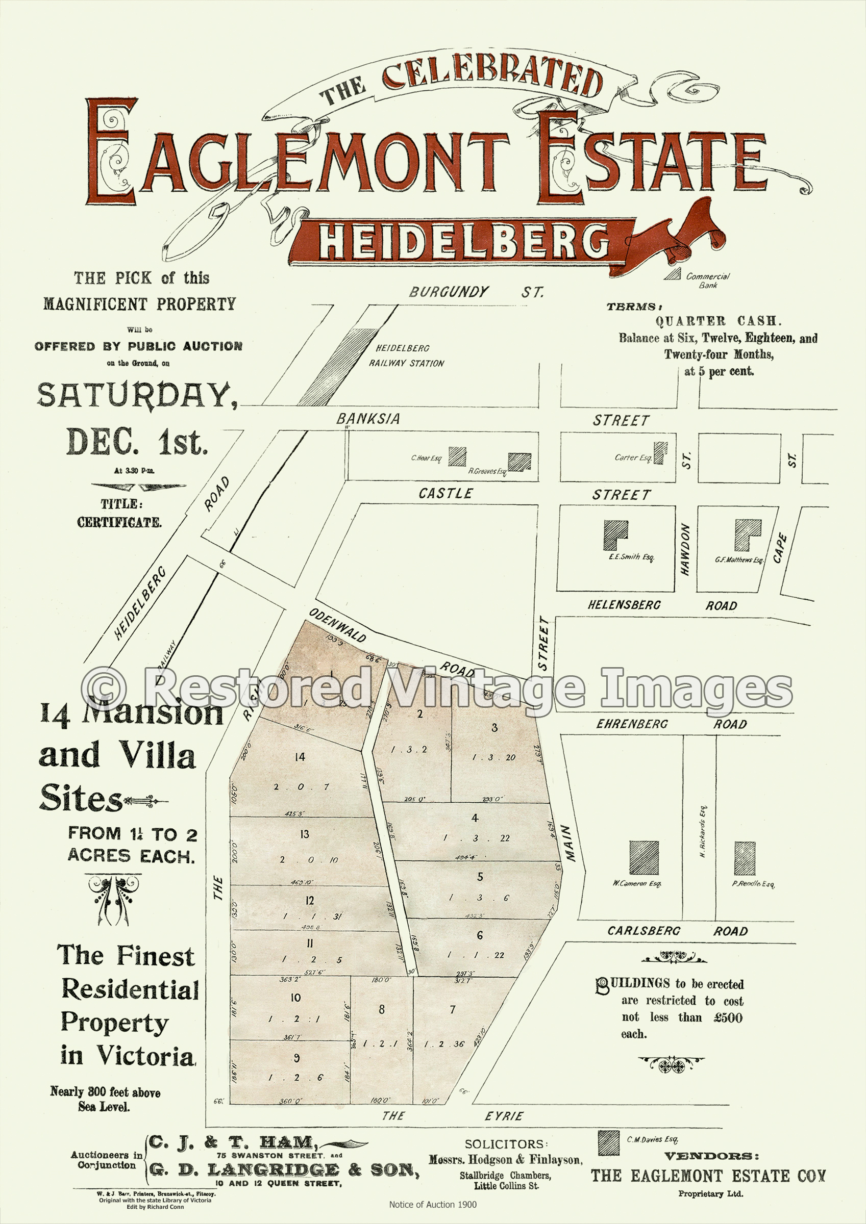 Eaglemont Estate Heidelberg 1900 – Eaglemont