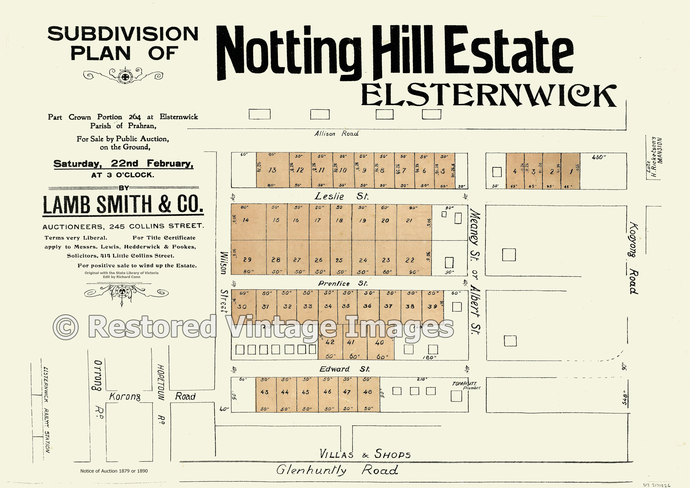 Notting Hill Estate 1902 – Elsternwick
