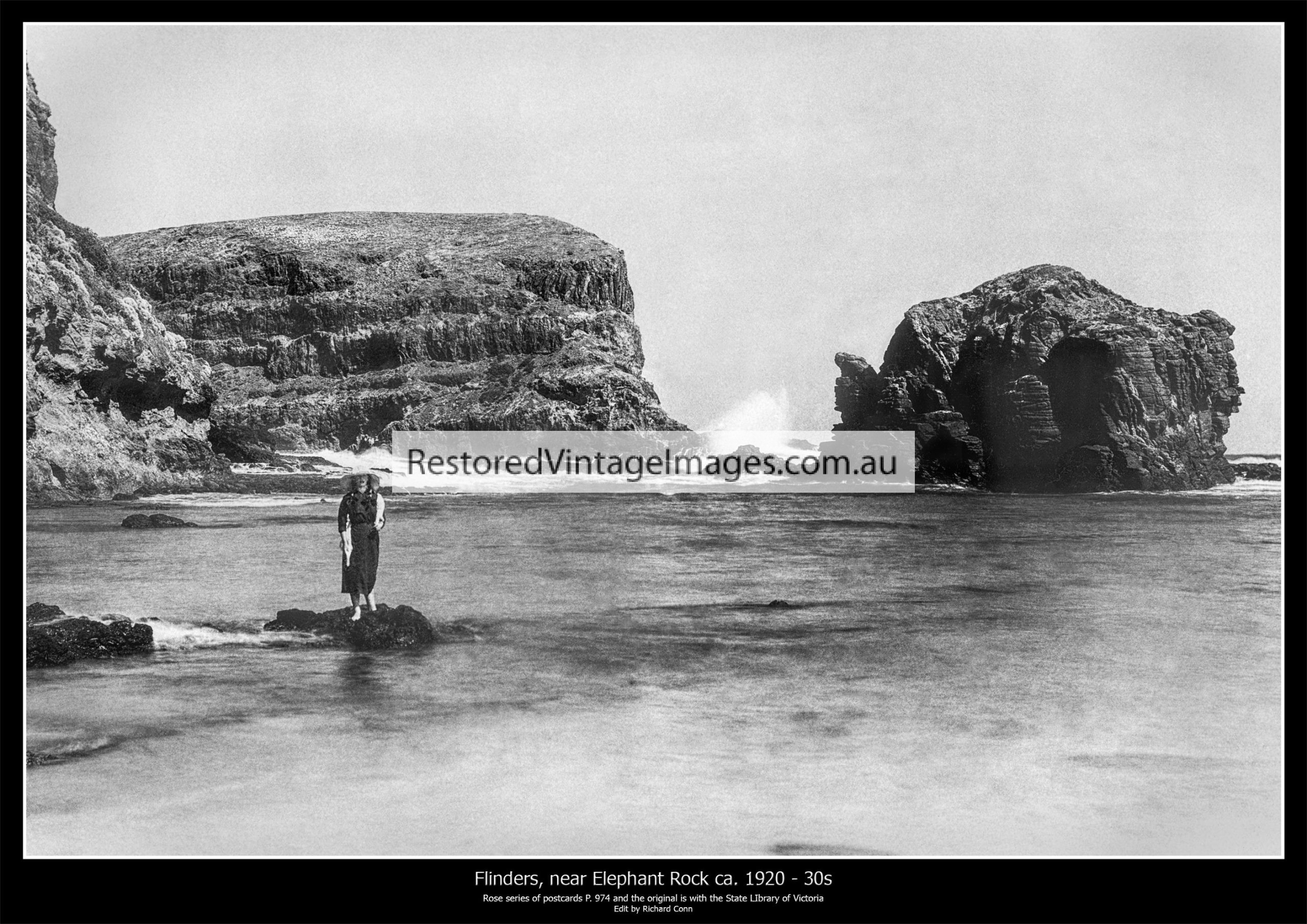 Flinders  – Elephant Rock At Bushrangers Bay Ca. 1920s To 30s