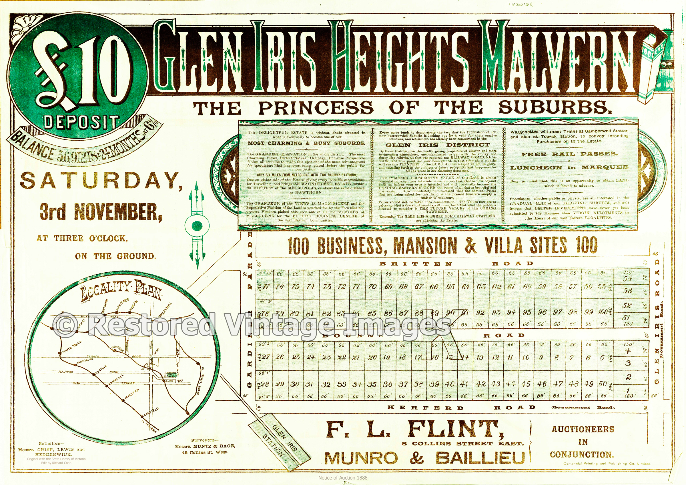 Glen Iris Heights Malvern 1888 – Glen Iris