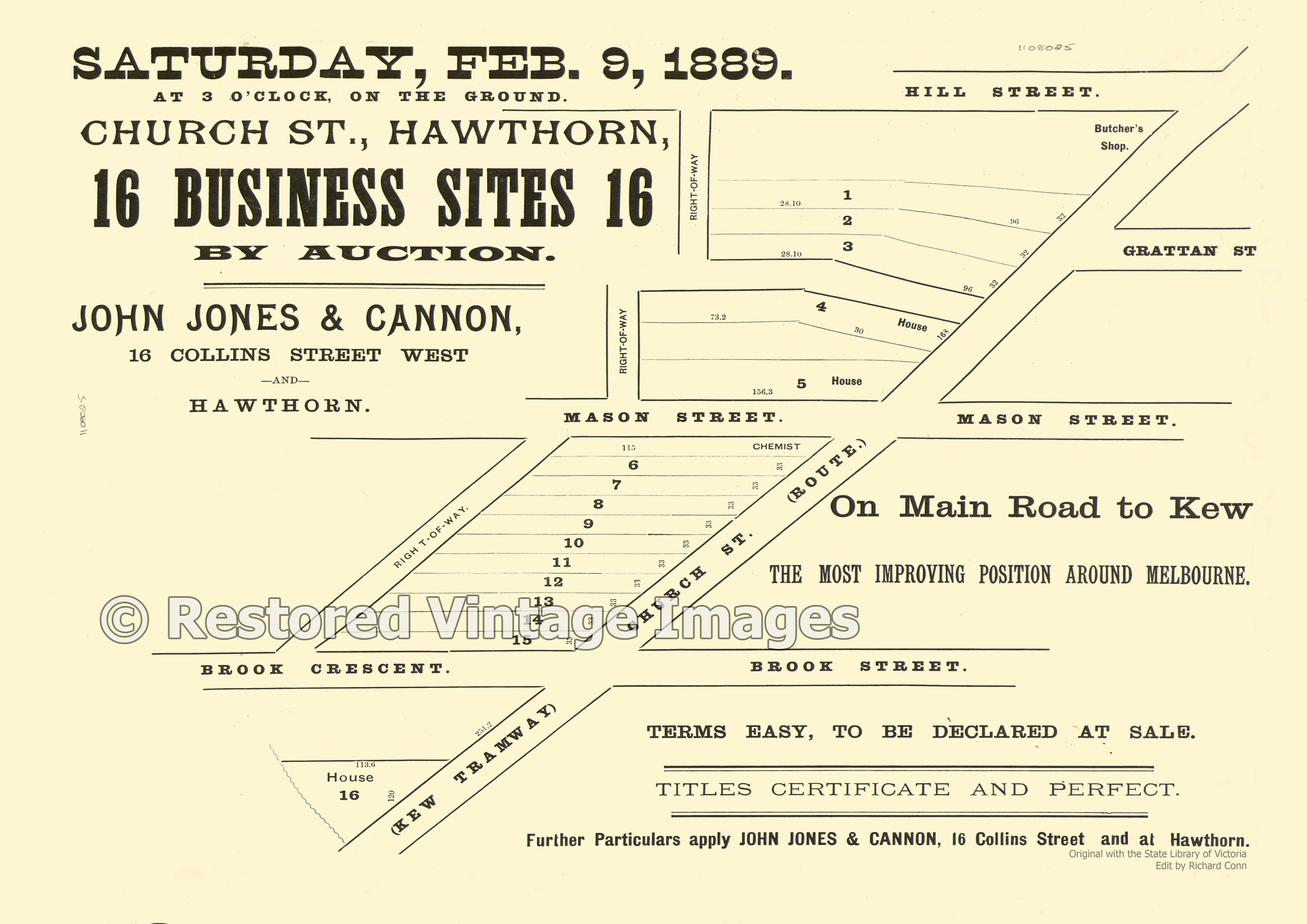 Church Street 16 Business Sites 1889 – Hawthorn