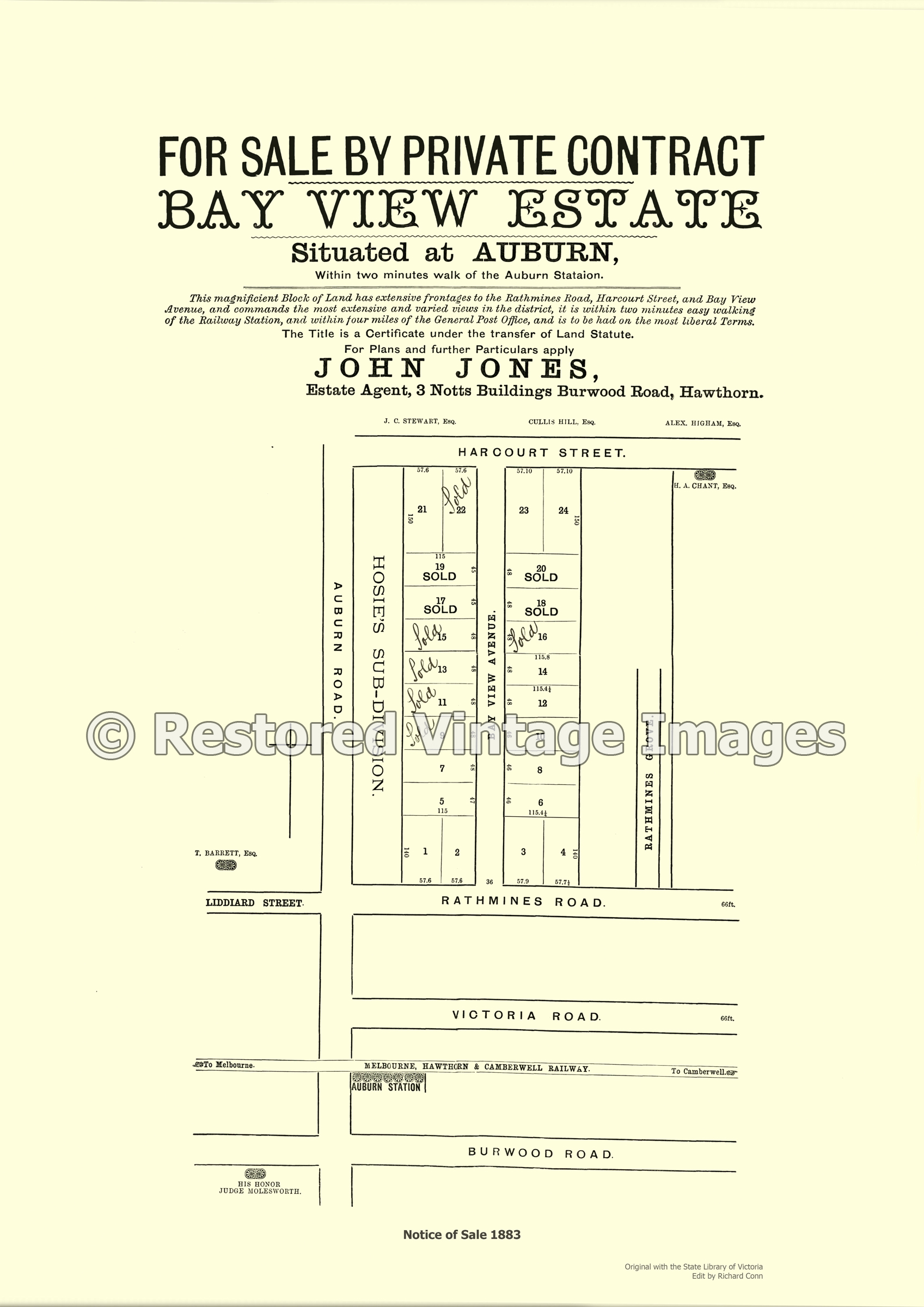 Bay View Estate Auburn 1883 – Hawthorn East