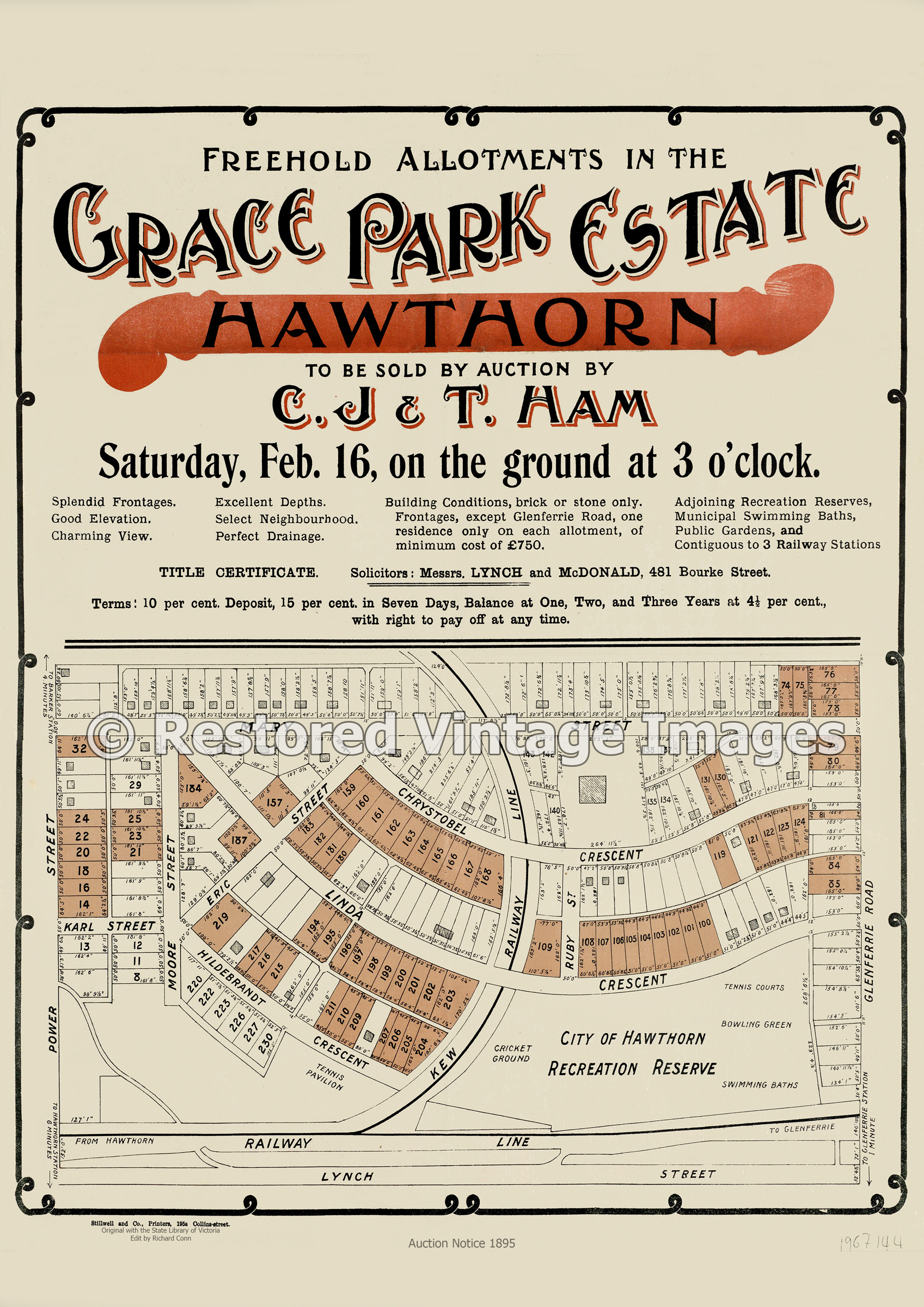 Grace Park Estate 1895 – Hawthorn