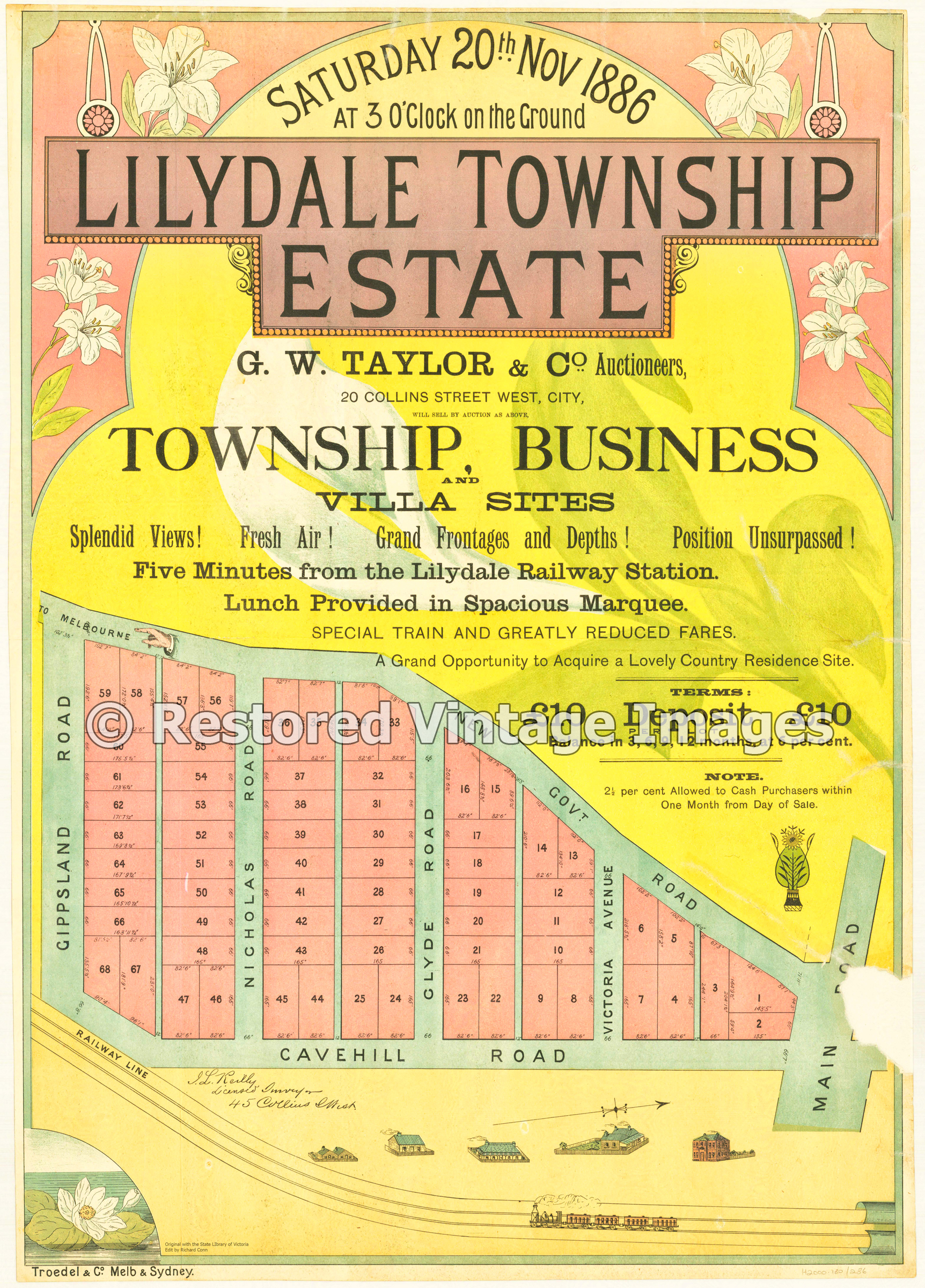 Lilydale Township Estate 1886 – Lilydale