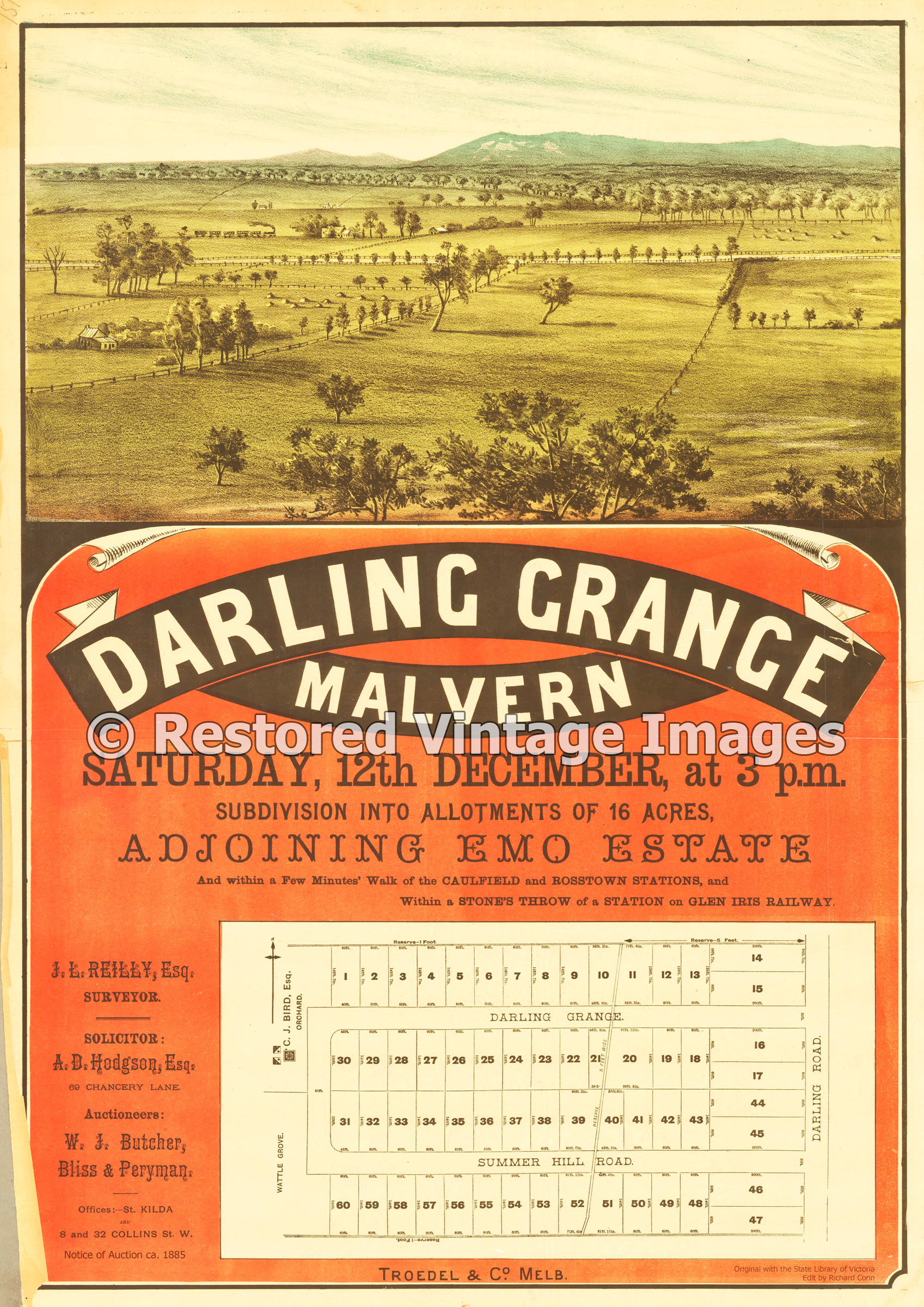 Darling Grange Malvern 1885 – Malvern East