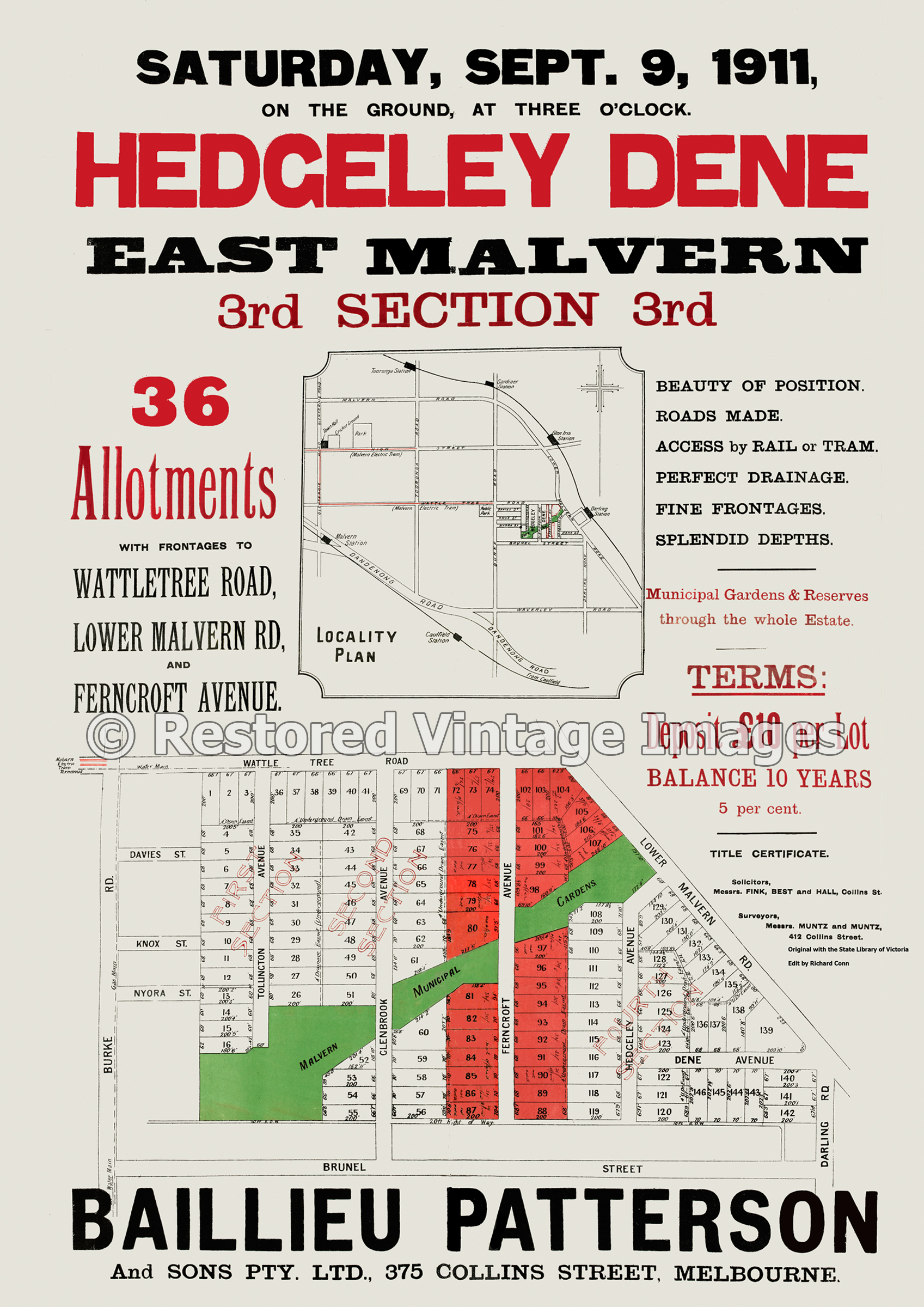 Hedgeley Dene East Malvern 1911 – Malvern East