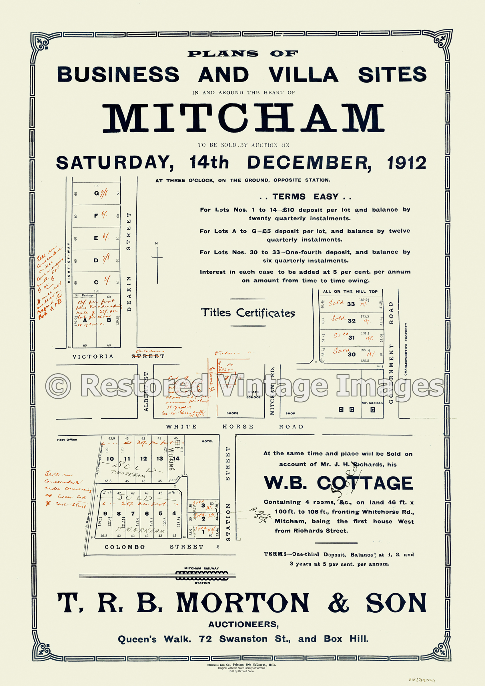 Business And Villa Sites 1912 – Mitcham