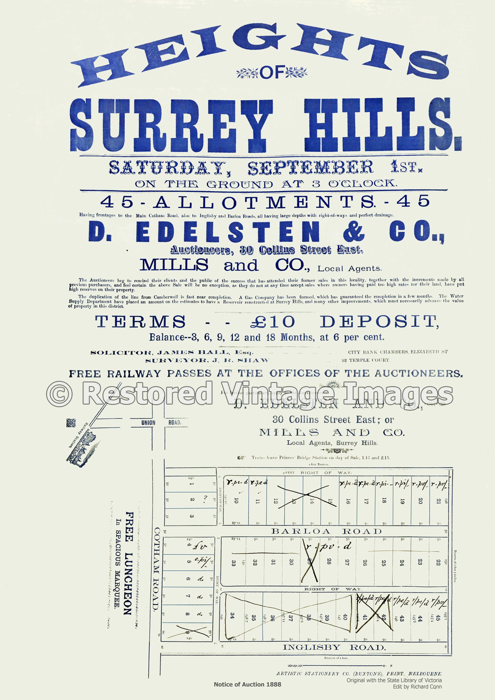 Heights Of Surrey Hills 1888 – Mont Albert/Surrey Hills